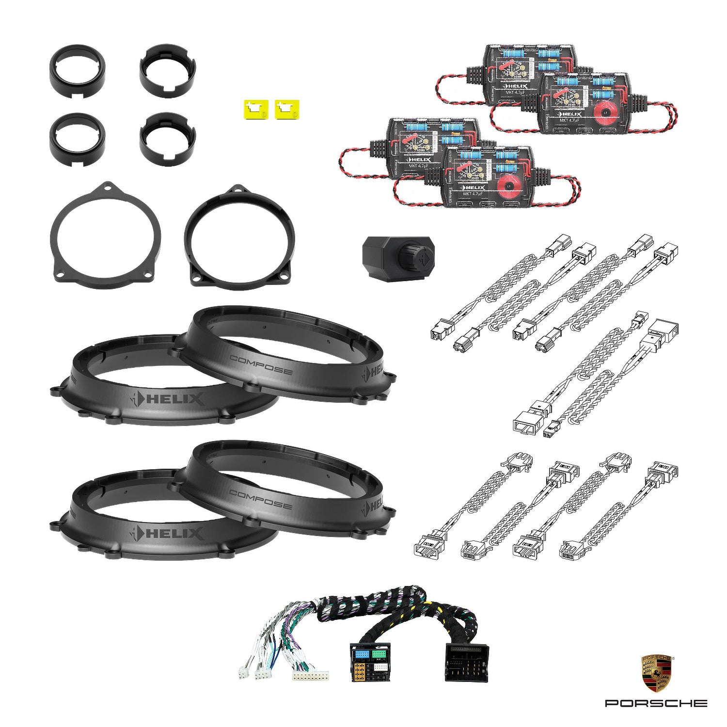Porsche Cayenne 9YA (536) - Speaker & Subwoofer DSP Amplified Package | HELIX Ci3