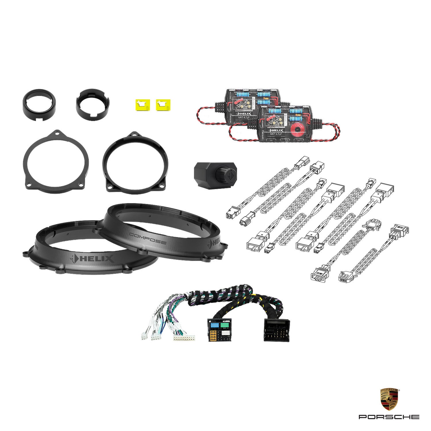 Porsche Cayenne 9YA (536) - Front Speaker & Subwoofer DSP Amplified Package | HELIX Ci3