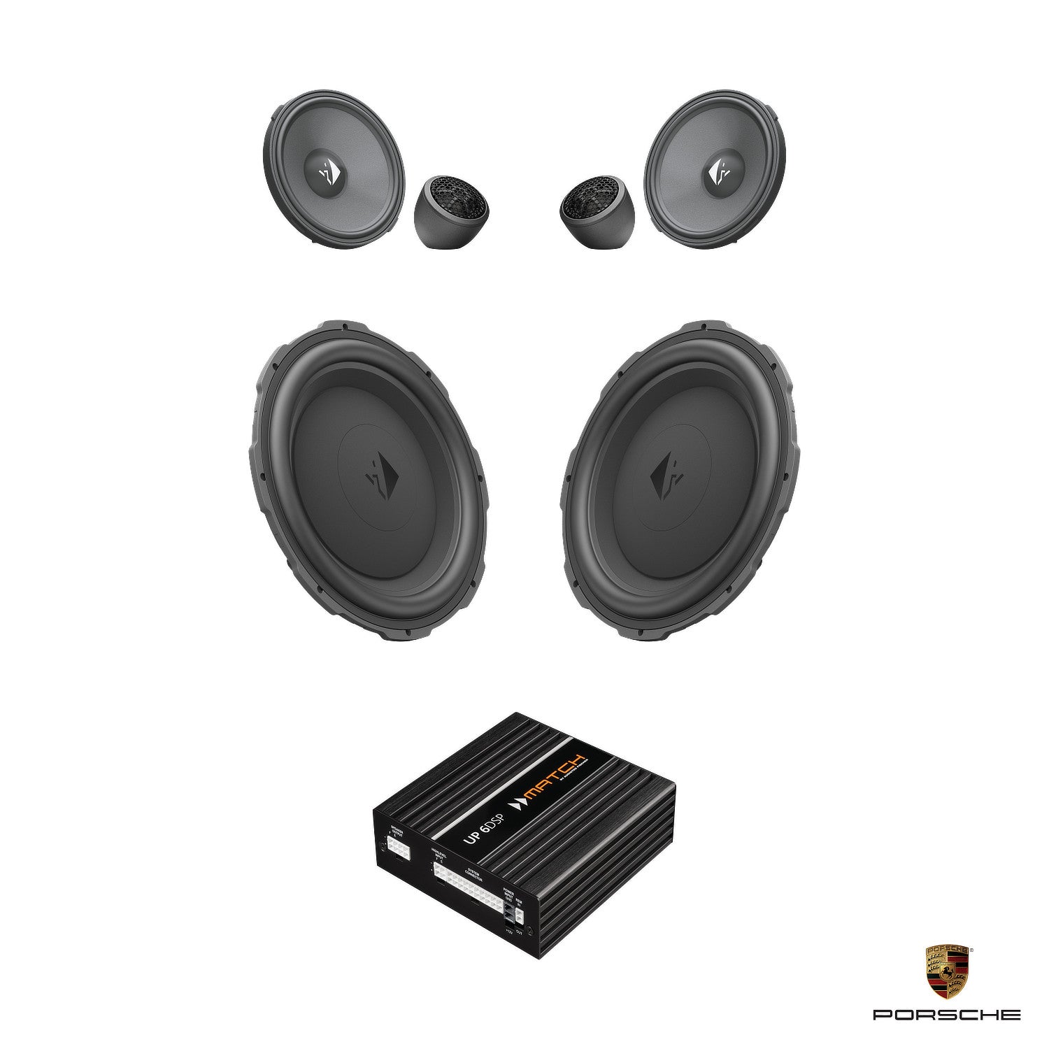 Porsche Cayenne 9YA (536) - Front Speaker DSP Amplified Package (Extra Bass) | HELIX Ci3/Ci5