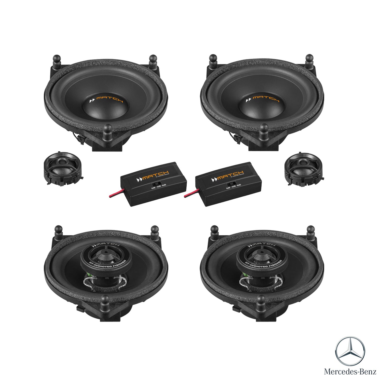 Mercedes C-Class W205 - Speaker Upgrade Package | MATCH UP PnP
