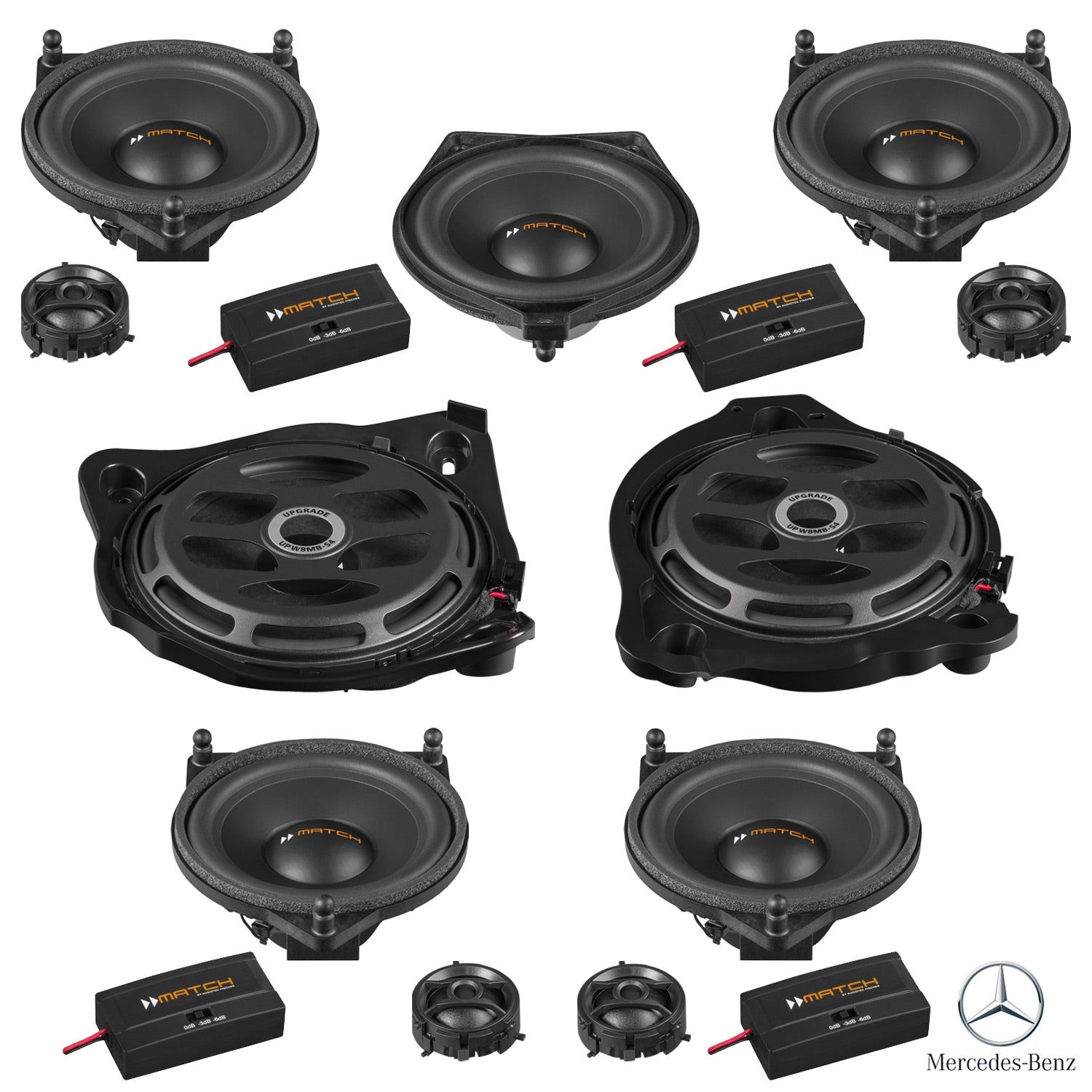 Mercedes C-Class W205 Burmester - Speaker & Subwoofer Upgrade Package | MATCH UP PnP