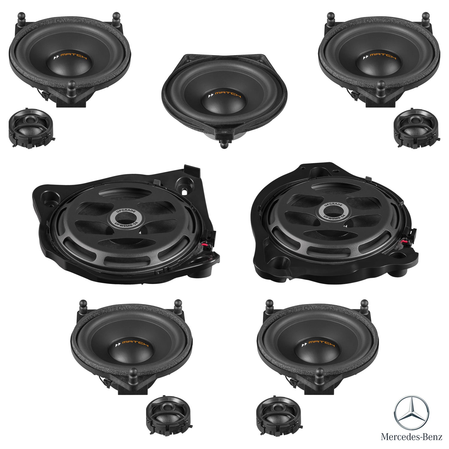 Mercedes C-Class W205 Burmester - Speaker & Subwoofer Upgrade Package | MATCH UP PnP