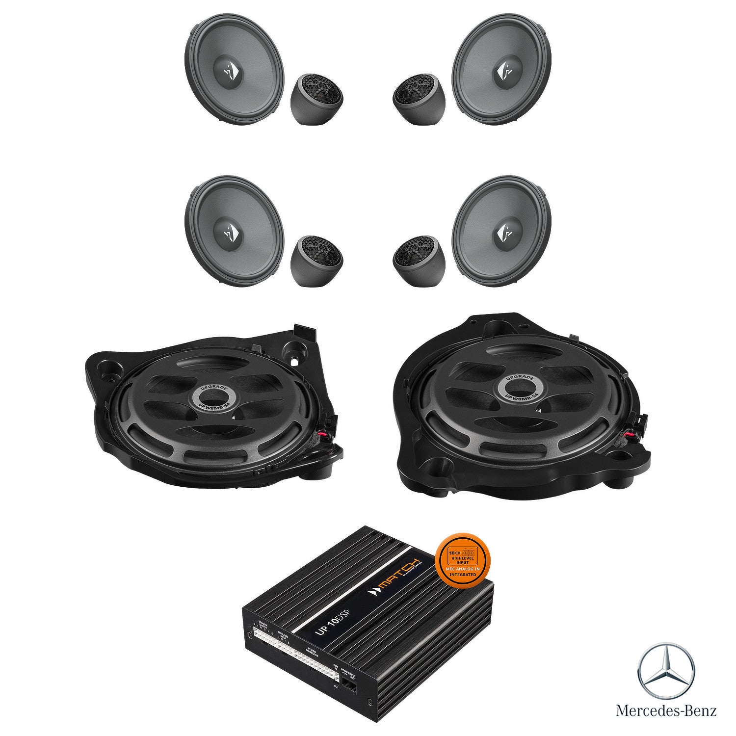 Mercedes C-Class W205 Burmester - Speaker & Subwoofer DSP Amplified Package | HELIX Ci3