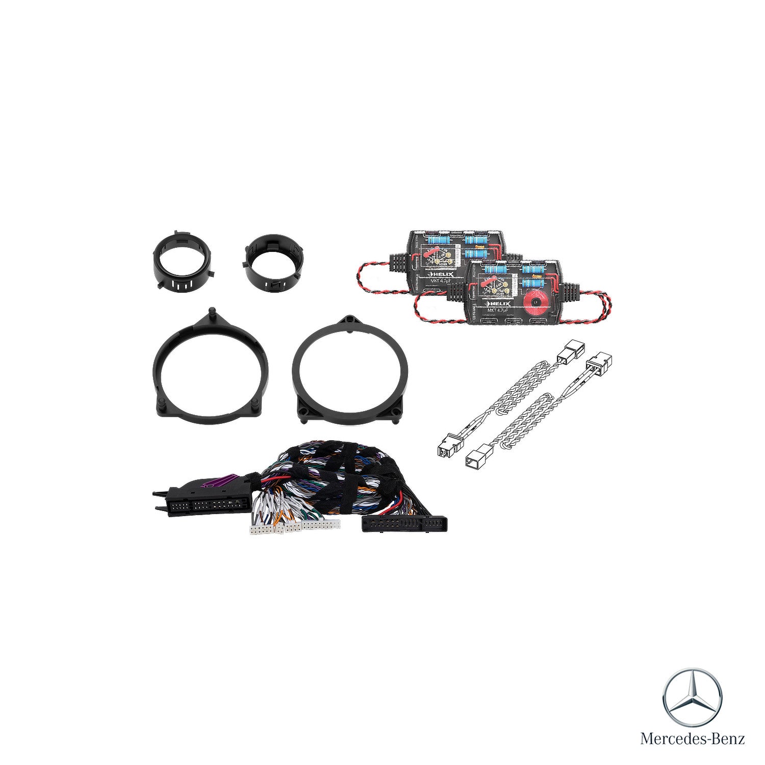 Mercedes C-Class W205 Burmester - Front Speaker & Subwoofer DSP Amplified Package | HELIX Ci3