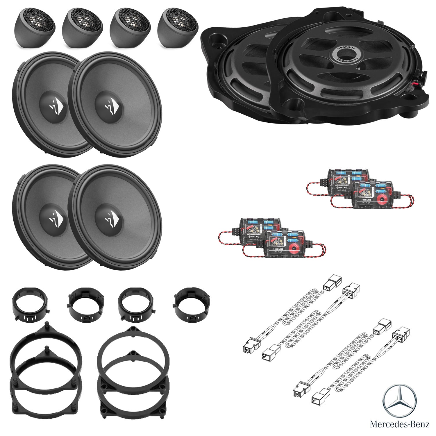 Mercedes C-Class W205 Burmester - Speaker & Subwoofer Upgrade Package | HELIX Ci3