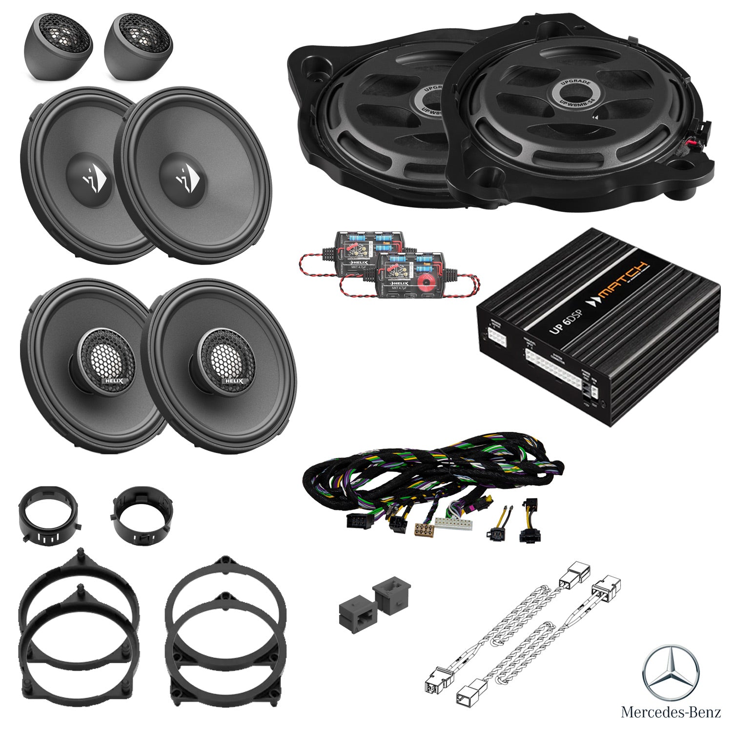 Mercedes E-Class W213 - Speaker & Subwoofer DSP Amplified Package | HELIX Ci3