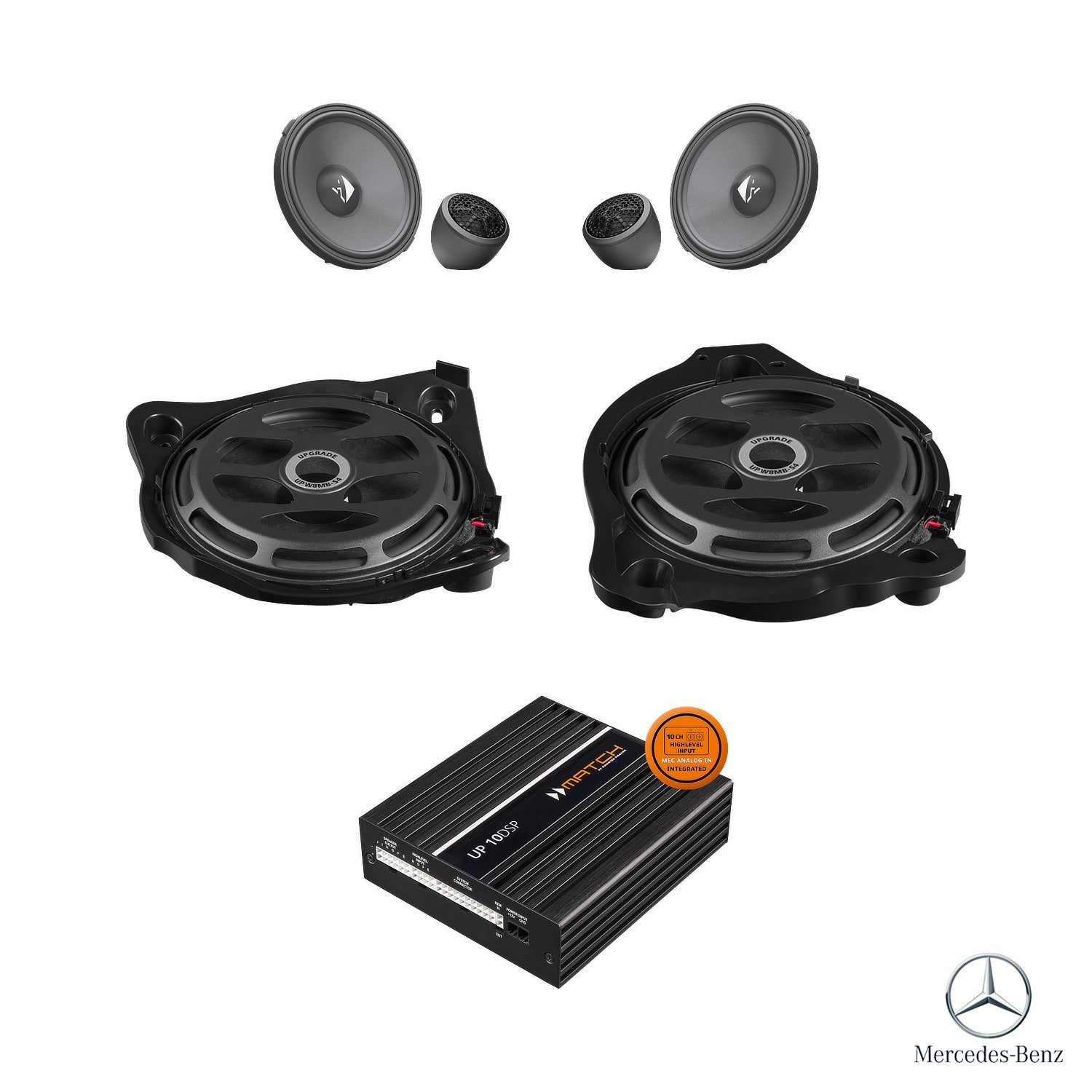 Mercedes E-Class W213 Burmester - Front Speaker & Subwoofer DSP Amplified Package | HELIX Ci3