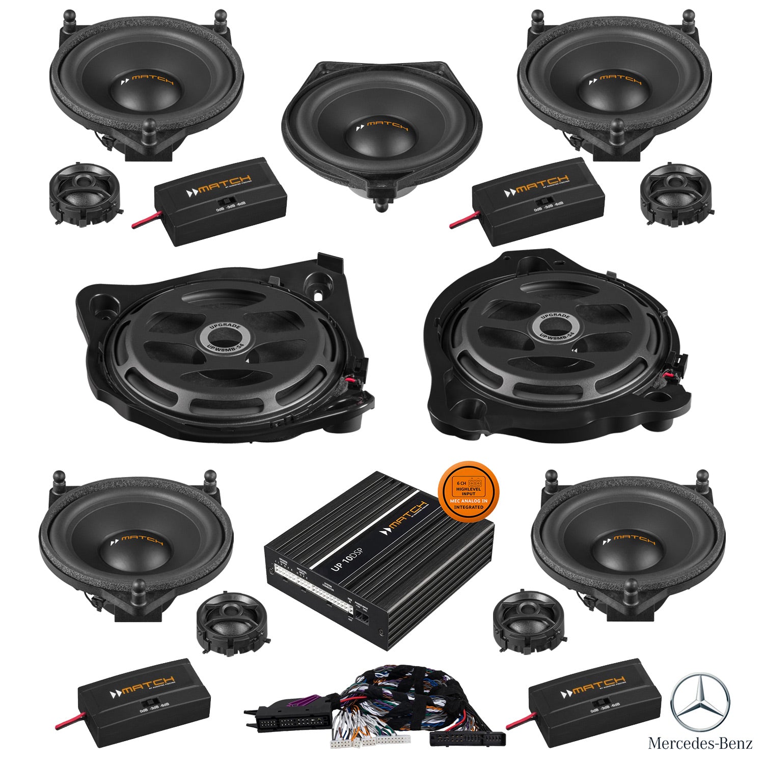 Mercedes GLC X253 Burmester - Speaker & Subwoofer DSP Amplified Package | MATCH UP PnP