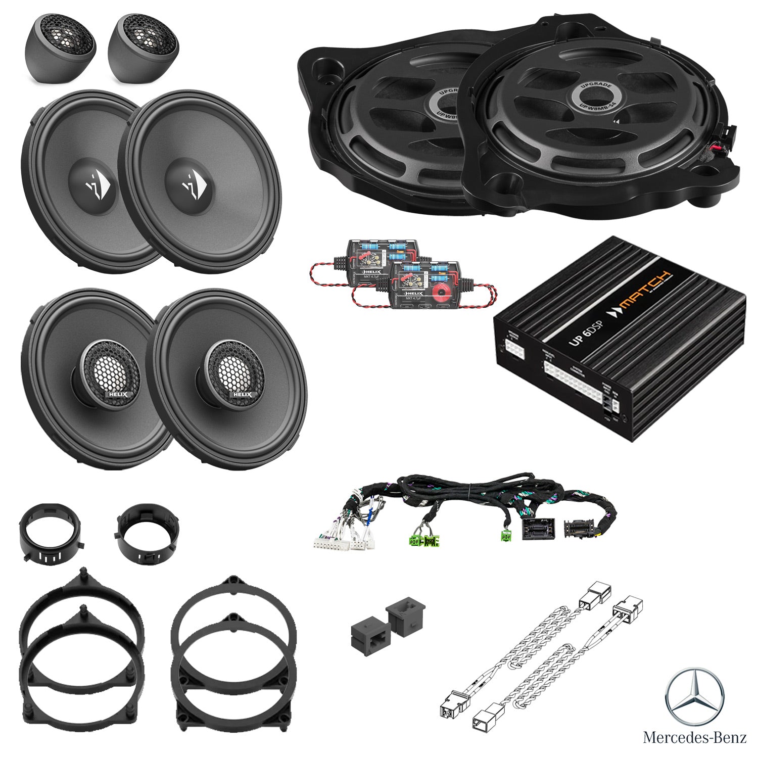 Mercedes E-Class W213 Facelift - Speaker & Subwoofer DSP Amplified Package | HELIX Ci3