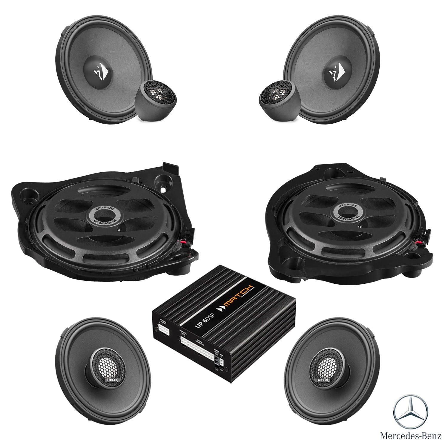 Mercedes E-Class W213 Facelift - Speaker & Subwoofer DSP Amplified Package | HELIX Ci3