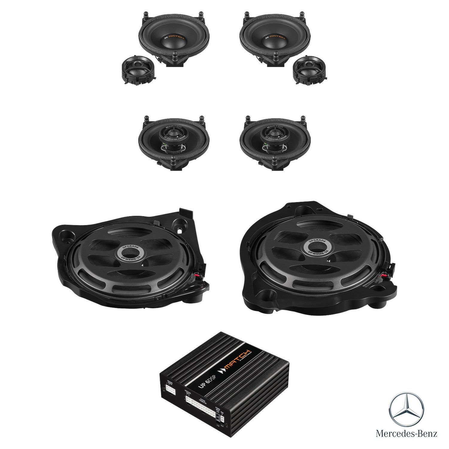 Mercedes E-Class W213 Facelift - Speaker & Subwoofer DSP Amplified Package | MATCH UP PnP