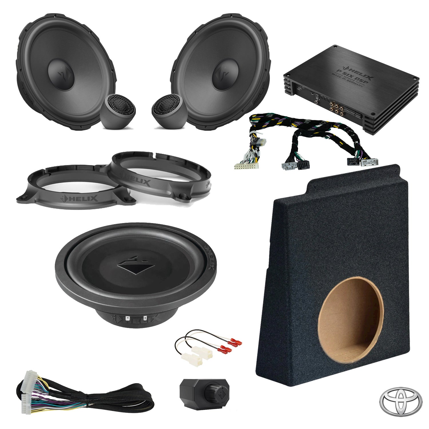 Toyota Hilux SR5 Dual Cab - Front Speaker & Subwoofer DSP Amplified Package | HELIX Ci7