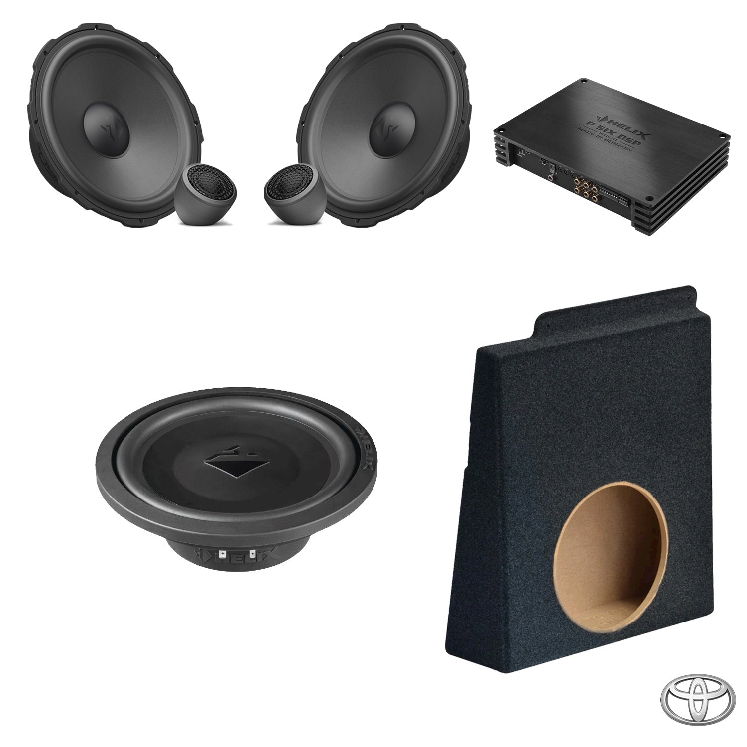 Toyota Hilux SR5 Dual Cab - Front Speaker & Subwoofer DSP Amplified Package | HELIX Ci7