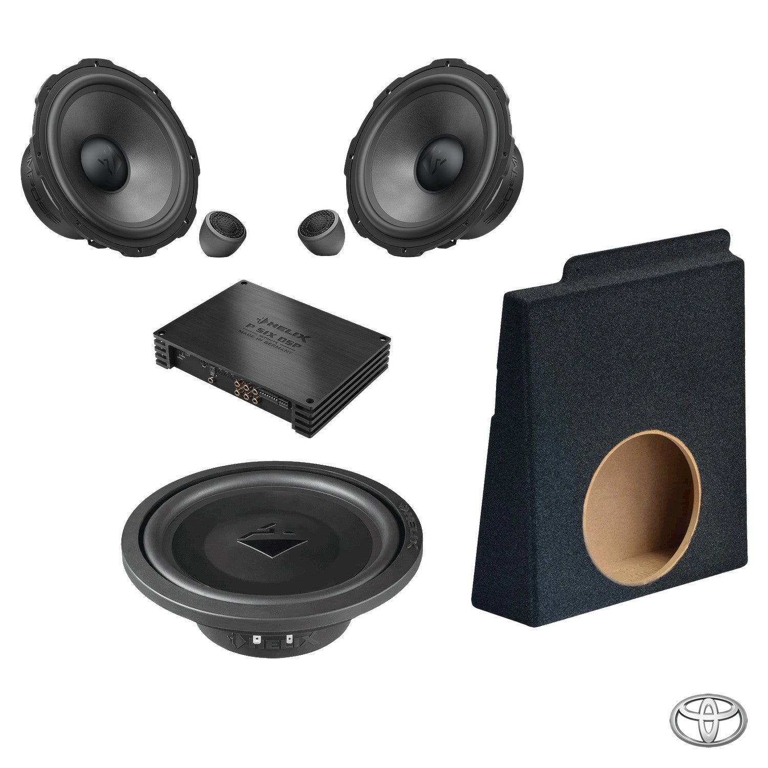 Toyota Hilux SR5 Dual Cab - Front Speaker & Subwoofer DSP Amplified Package | HELIX Ci7