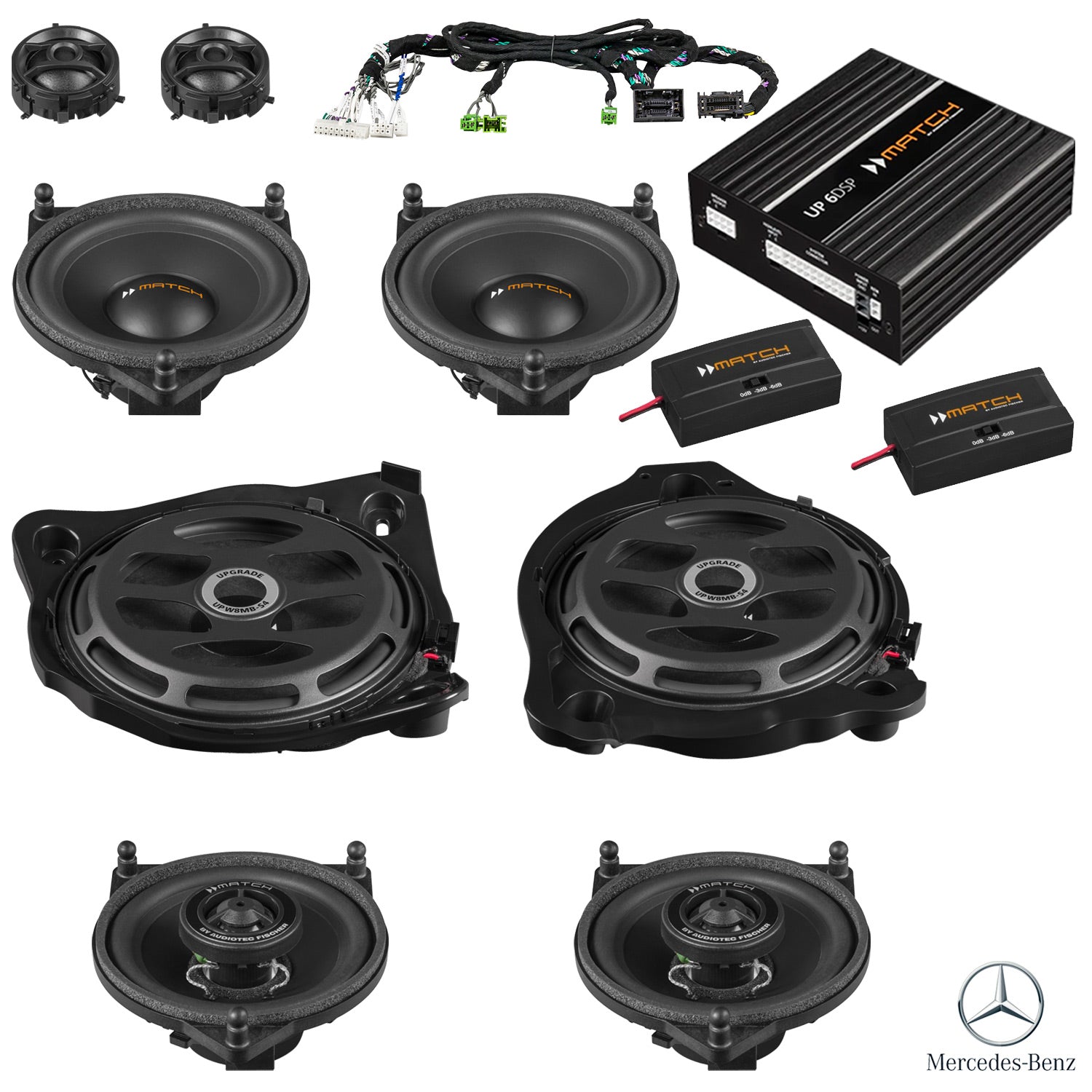 Mercedes GLC X253 Facelift - Speaker & Subwoofer DSP Amplified Package | MATCH UP PnP
