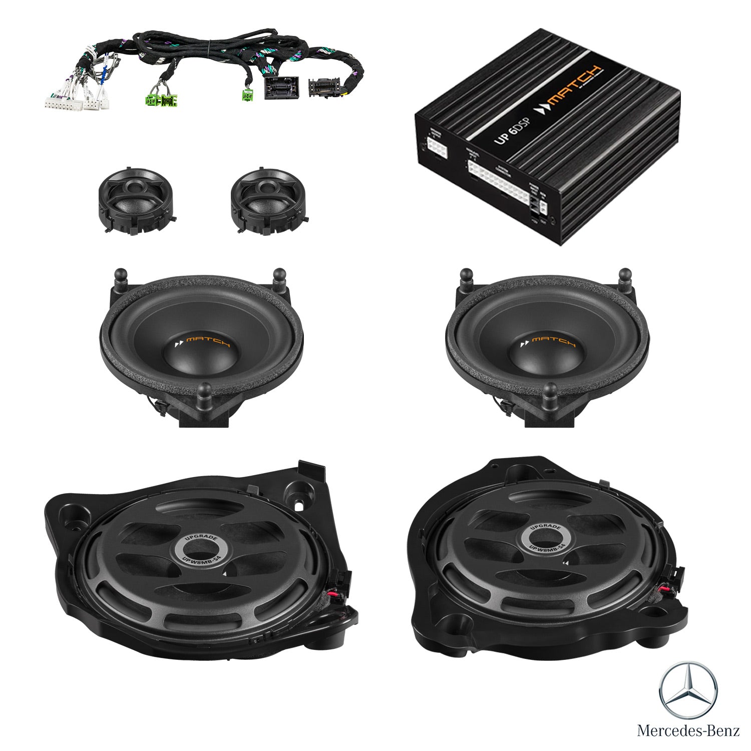 Mercedes GLC X253 Facelift - Front Speaker & Subwoofer DSP Amplified Package | MATCH UP PnP