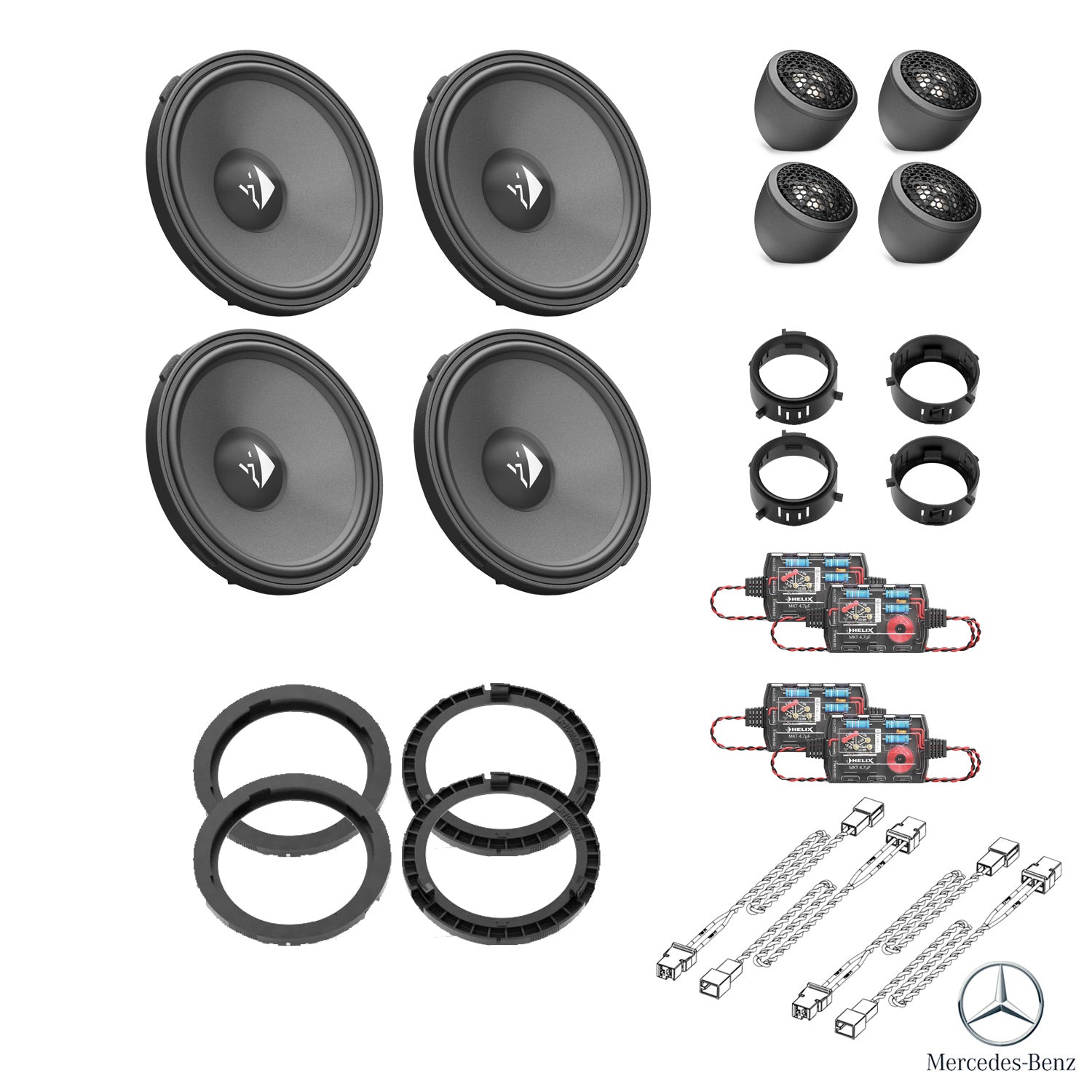 Mercedes C-Class W206 Burmester - Speaker Upgrade Package | HELIX Ci3