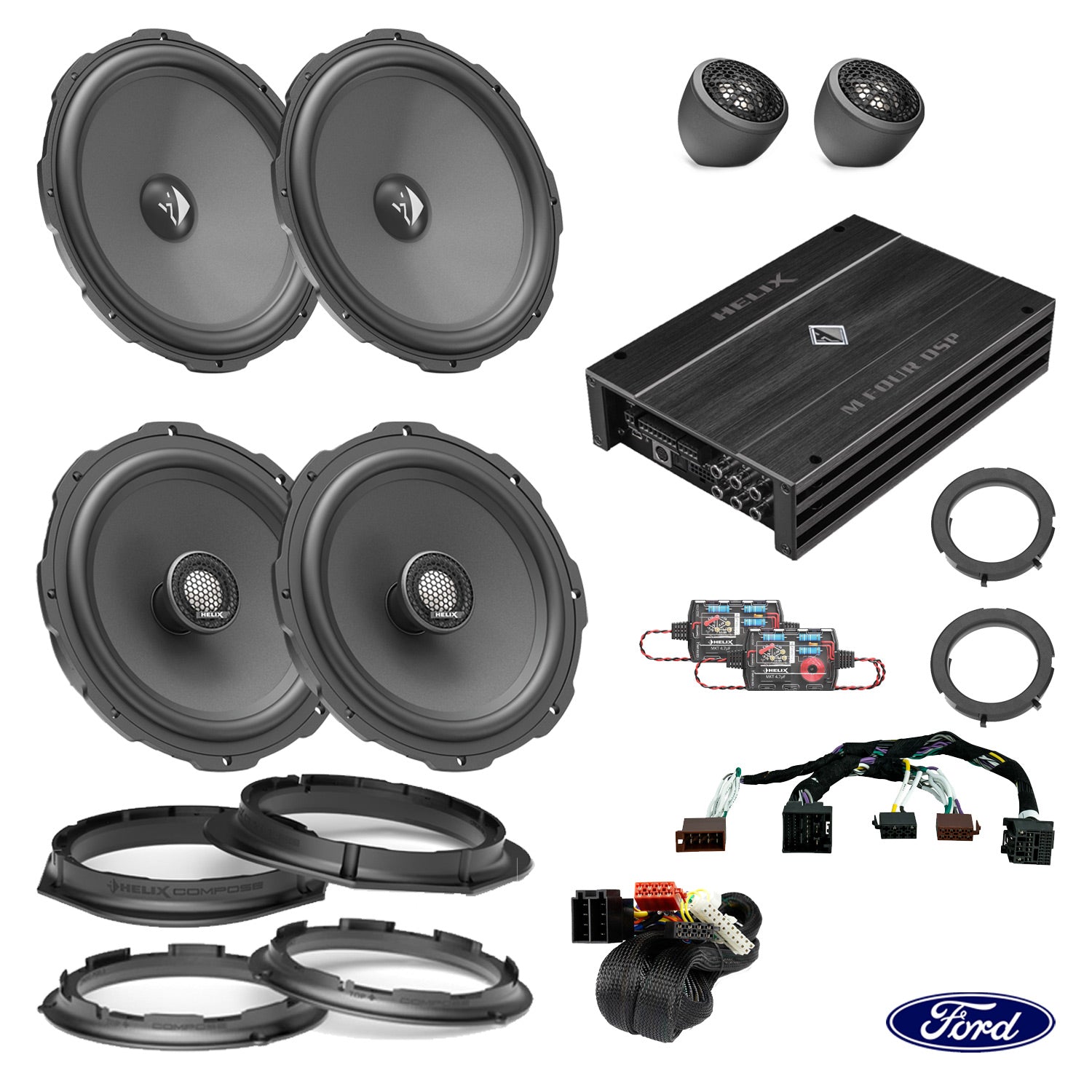 Ford Ranger Next-Gen - Speaker DSP Amplified Package (Extra Bass) | HELIX Ci3