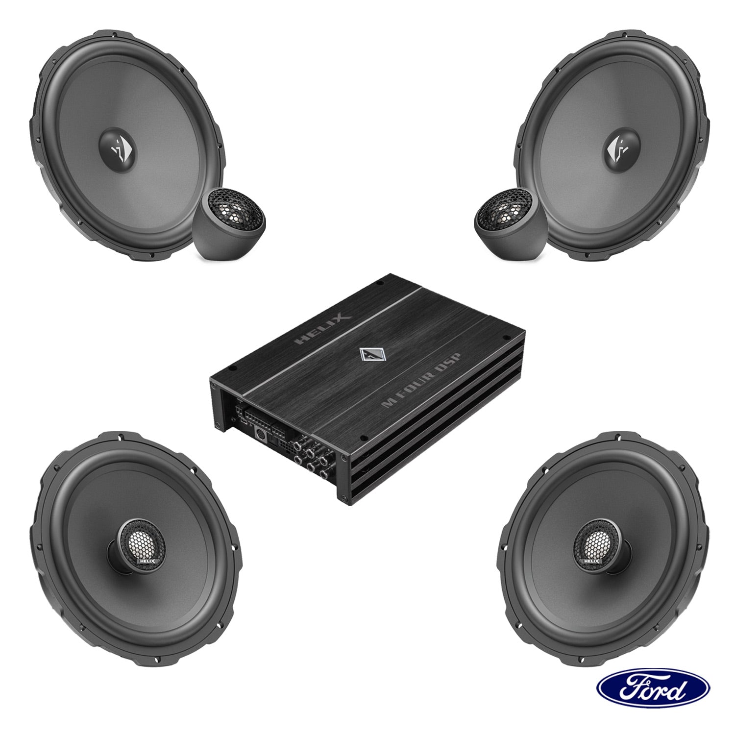 Ford Ranger Next-Gen - Speaker DSP Amplified Package (Extra Bass) | HELIX Ci3