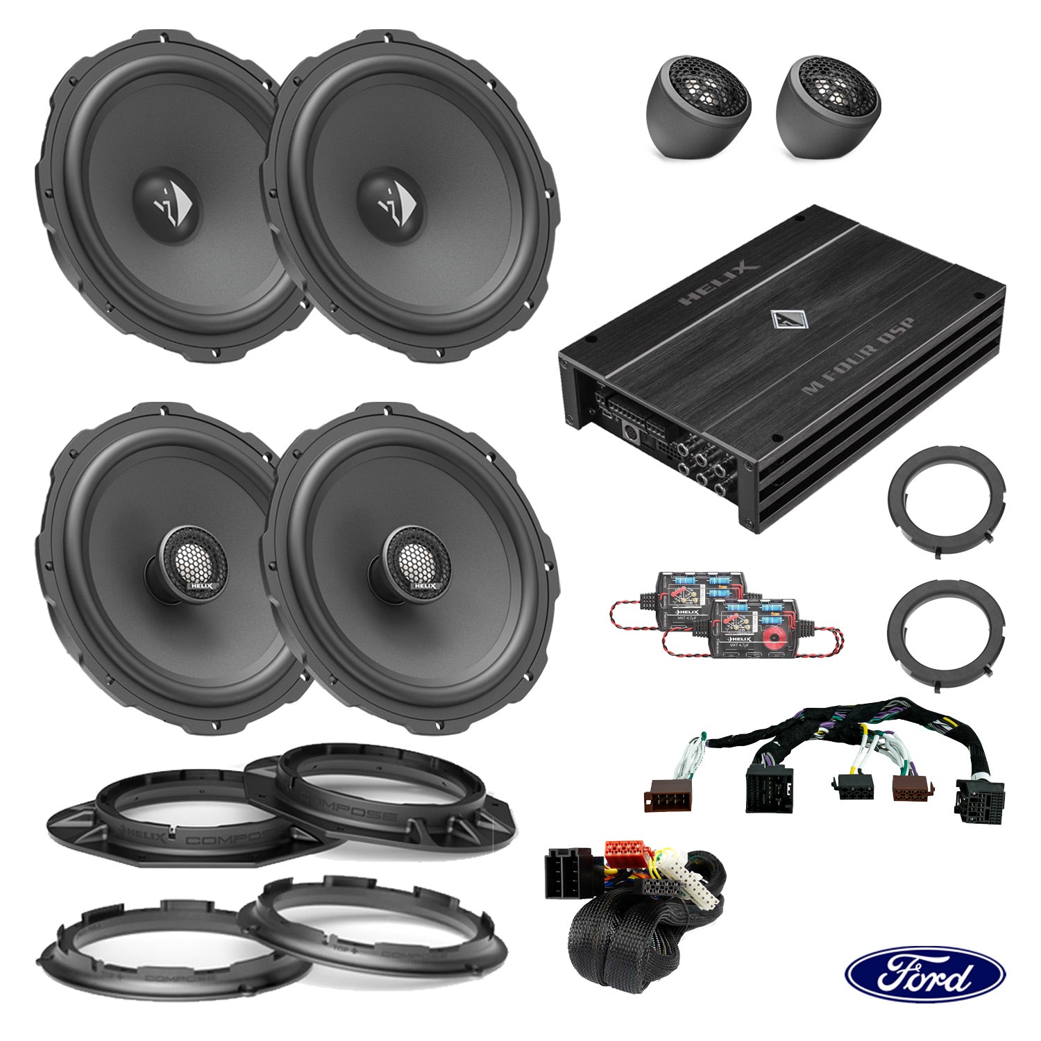 Ford Ranger Next-Gen - Speaker DSP Amplified Package | HELIX Ci3