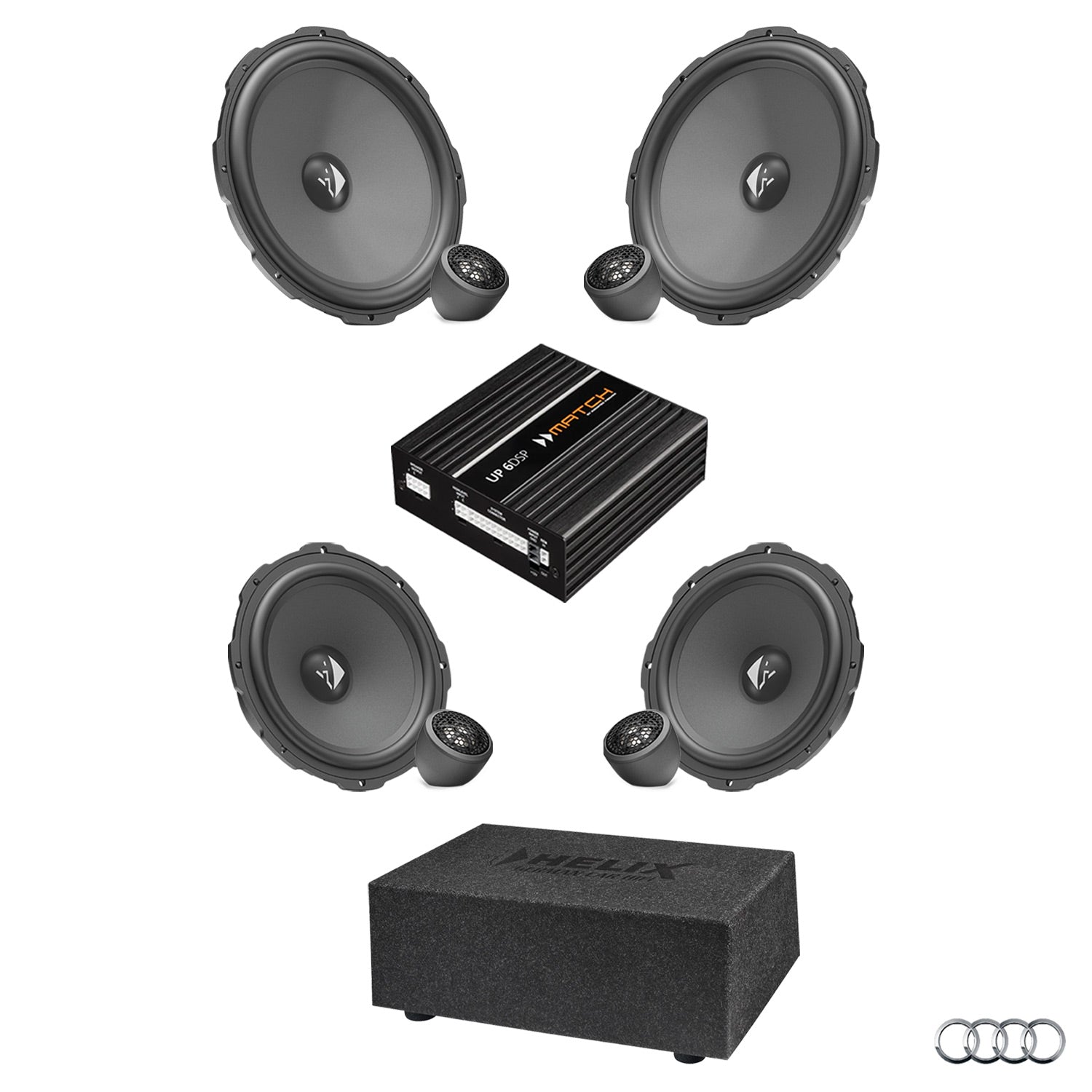 Audi A4 B9 8W - Speaker & Subwoofer DSP Amplified Package | HELIX Ci3