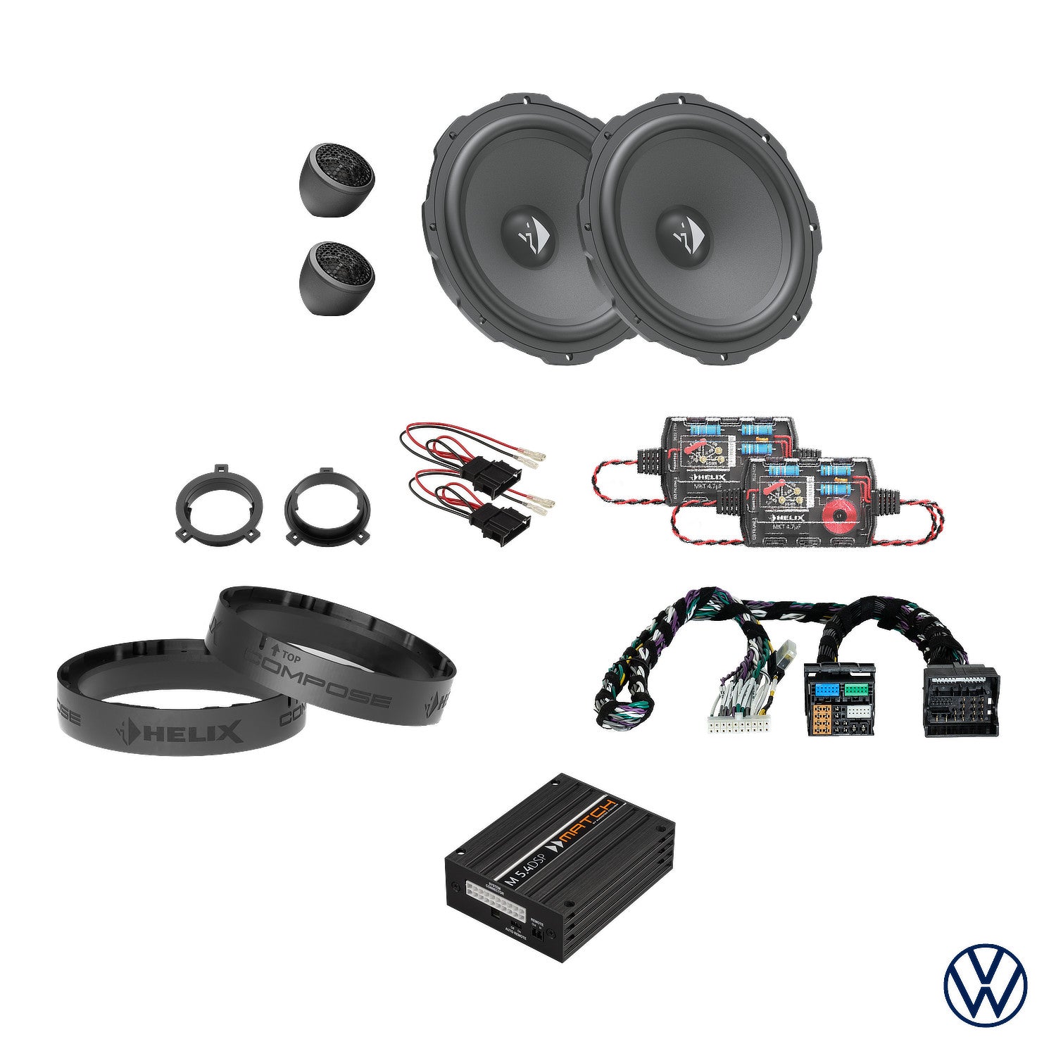 VW Polo VII AW - Front Speaker DSP Amplified Package | HELIX Ci3