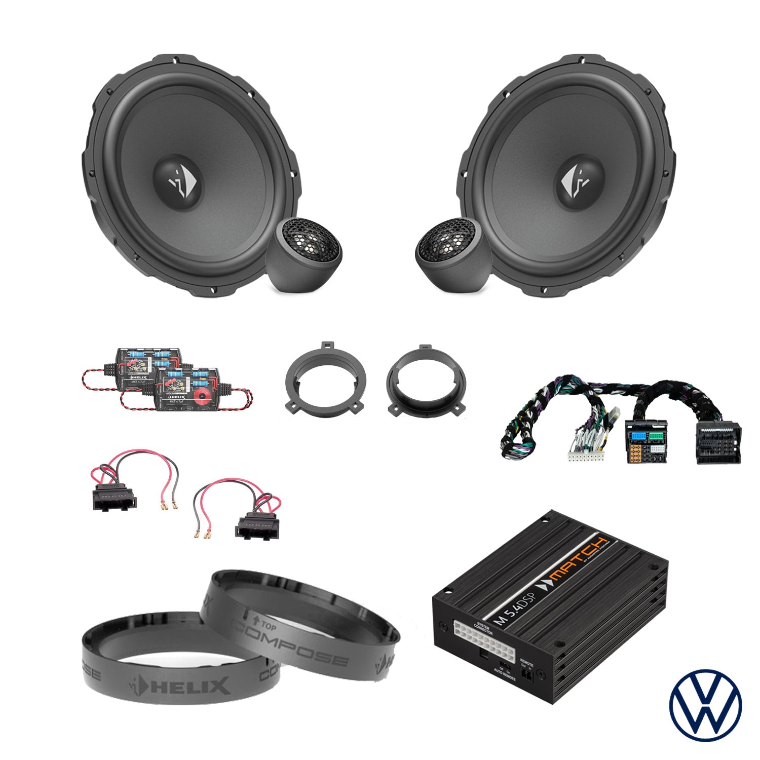VW T-Cross C1 - Front Speaker DSP Amplified Package | HELIX Ci3