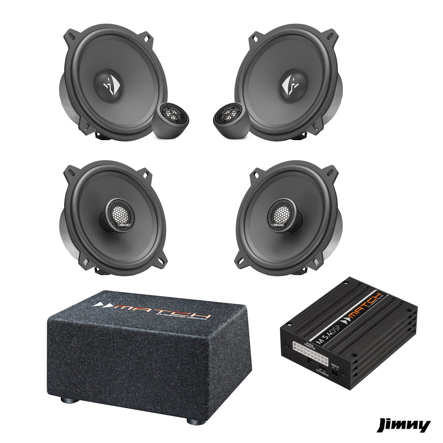 Suzuki Jimny XL - Speaker & Subwoofer Amplified Package 2 | MATCH M 5.4DSP / HELIX Ci3