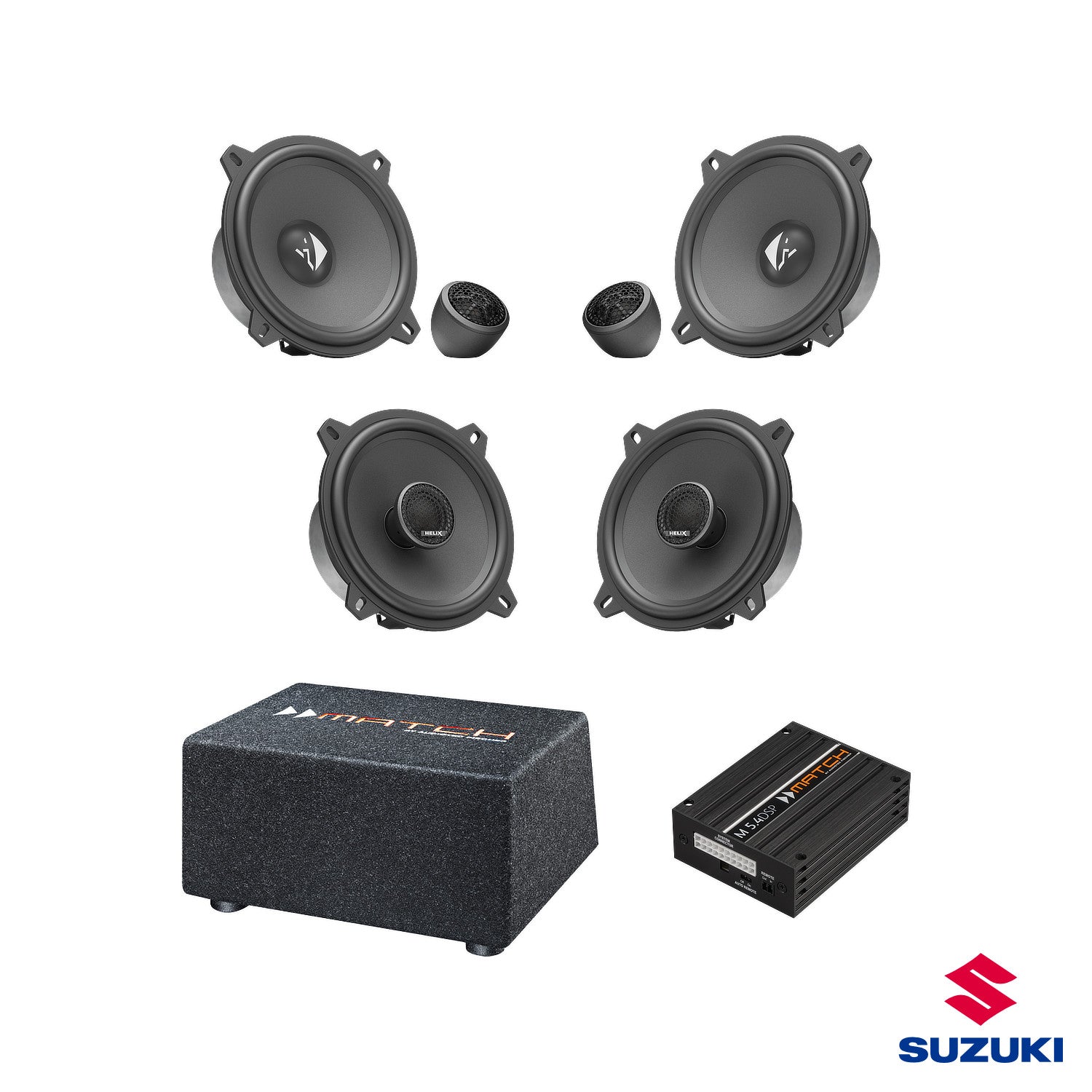 Suzuki Jimny XL - Speaker & Subwoofer Amplified Package 2 | MATCH M 5.4DSP / HELIX Ci3