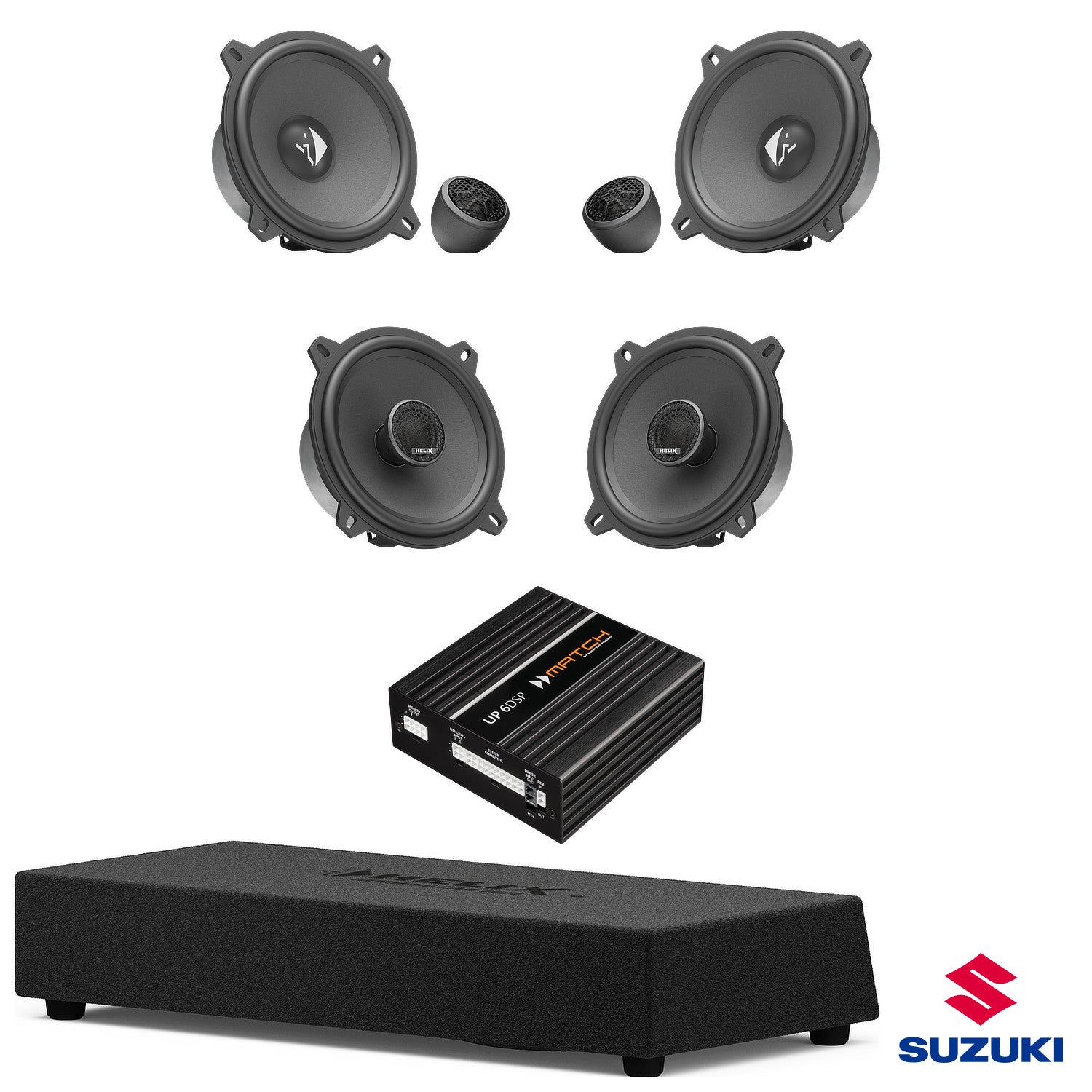 Suzuki Jimny XL - Speaker & Subwoofer Amplified Package 2 | MATCH UP 6DSP / HELIX Ci3