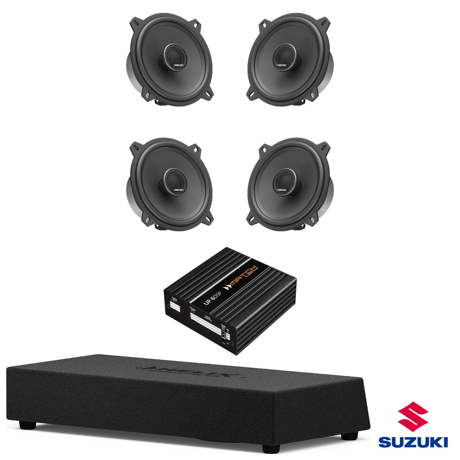 Suzuki Jimny XL - Speaker & Subwoofer Amplified Package | MATCH UP 6DSP / HELIX Ci3