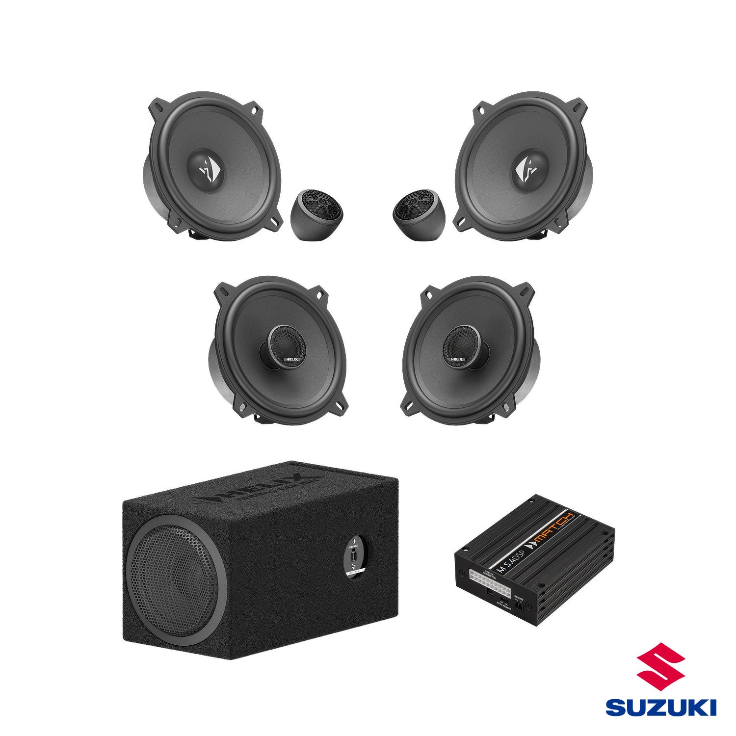 Suzuki Jimny XL - Speaker & Subwoofer Amplified Package 3 | MATCH M 5.4DSP / HELIX Ci3