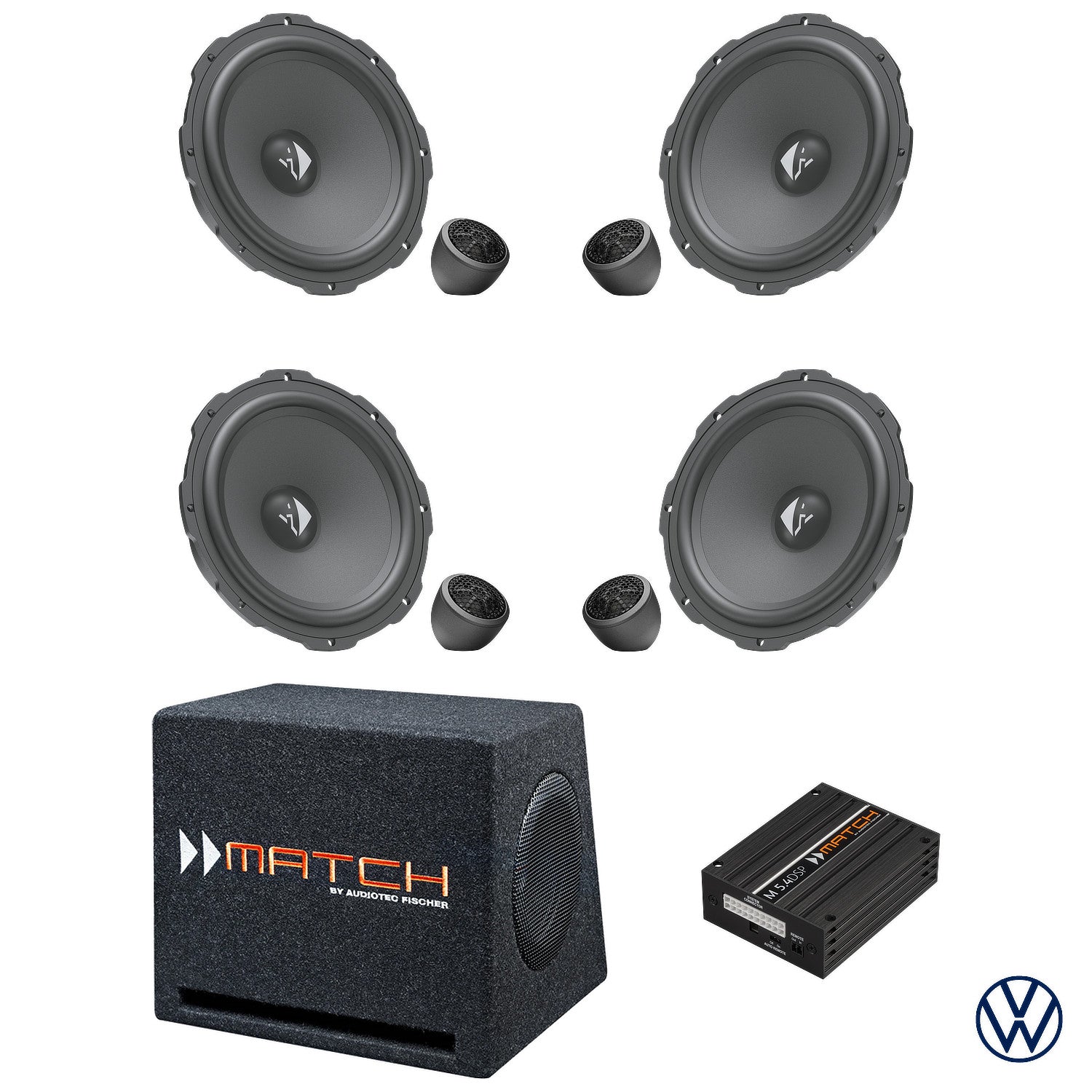 VW Tiguan - Speaker & Subwoofer DSP Amplified Package | HELIX Ci3