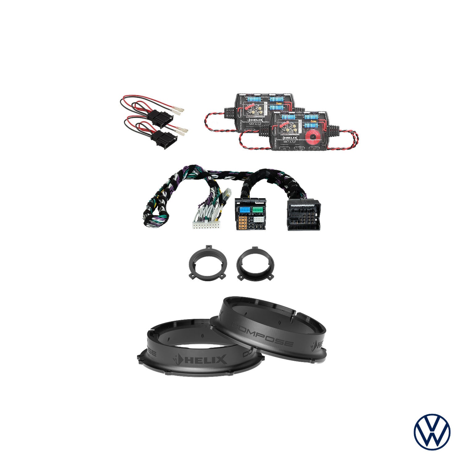 VW Tiguan - Front Speaker & Subwoofer DSP Amplified Package | HELIX Ci3