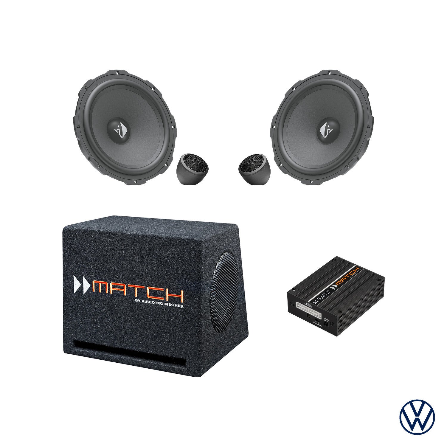 VW Tiguan - Front Speaker & Subwoofer DSP Amplified Package | HELIX Ci3