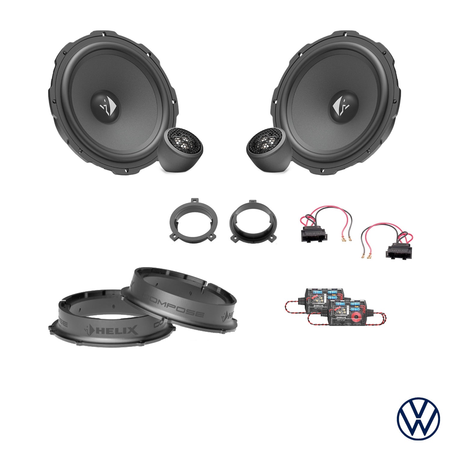 VW Tiguan - Front Speaker DSP Amplified Package | HELIX Ci3