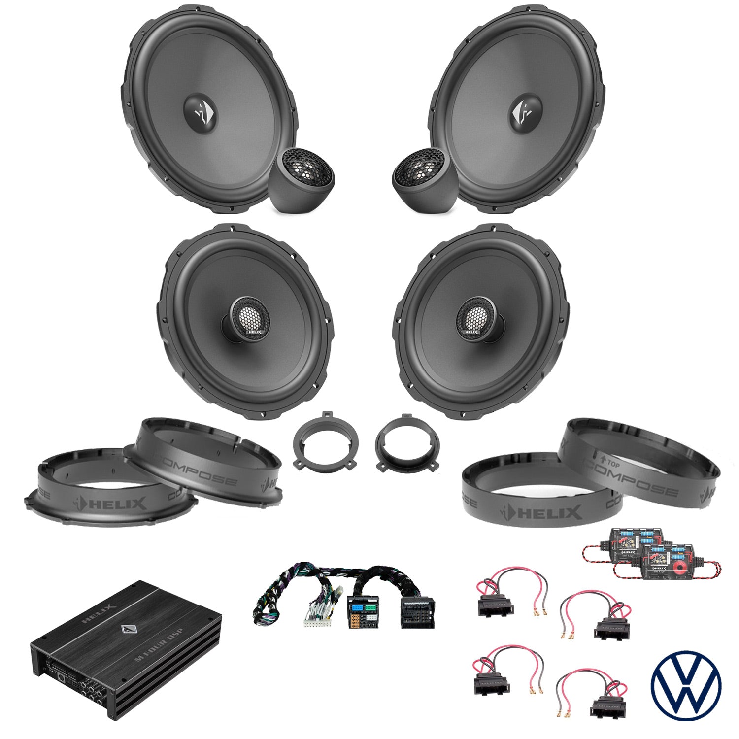 VW Tiguan - Speaker DSP Amplified Package (Extra Bass) | HELIX Ci3