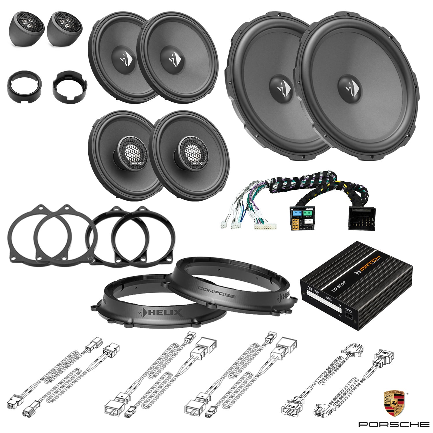 Porsche 911 (992) Basic Sound - Speaker DSP Amplified Package | HELIX Ci3