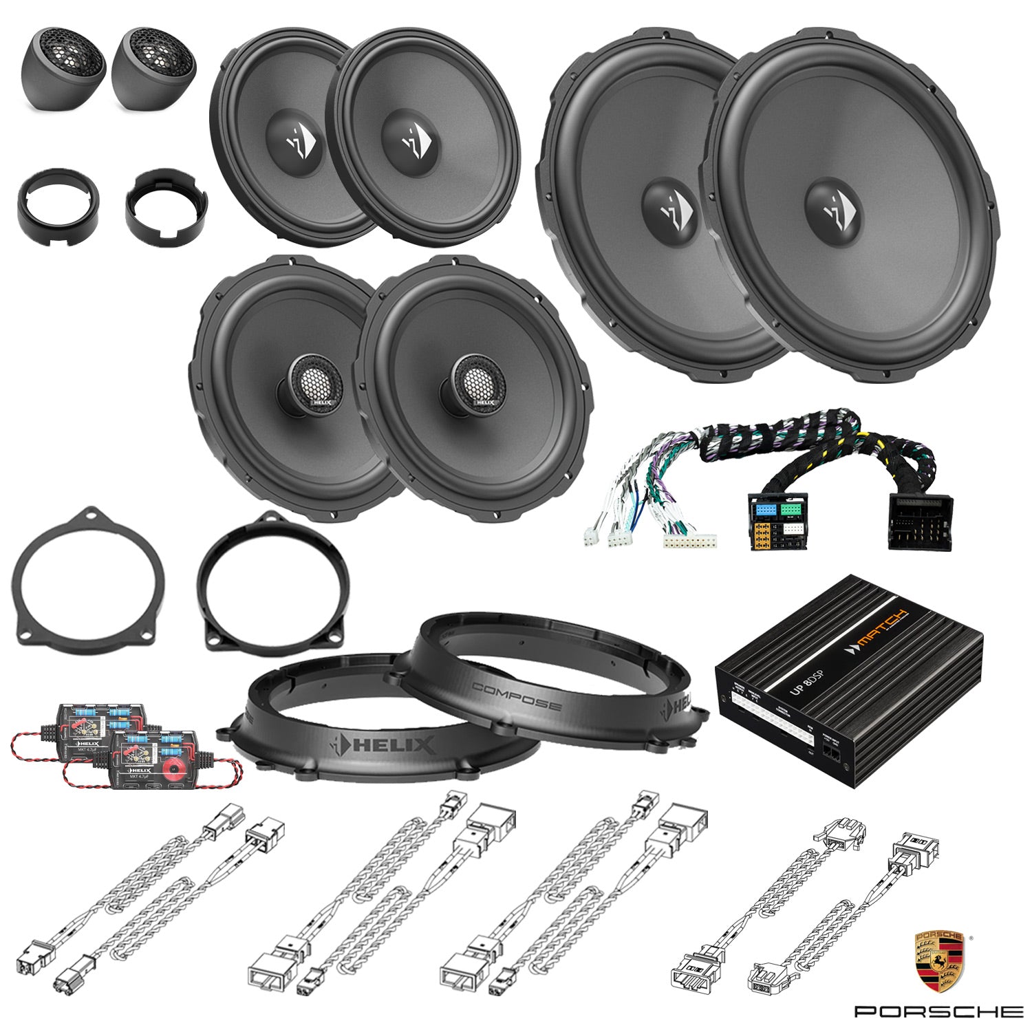 Porsche Macan 95B Face Lift - Speaker DSP Amplified Package | HELIX Ci3