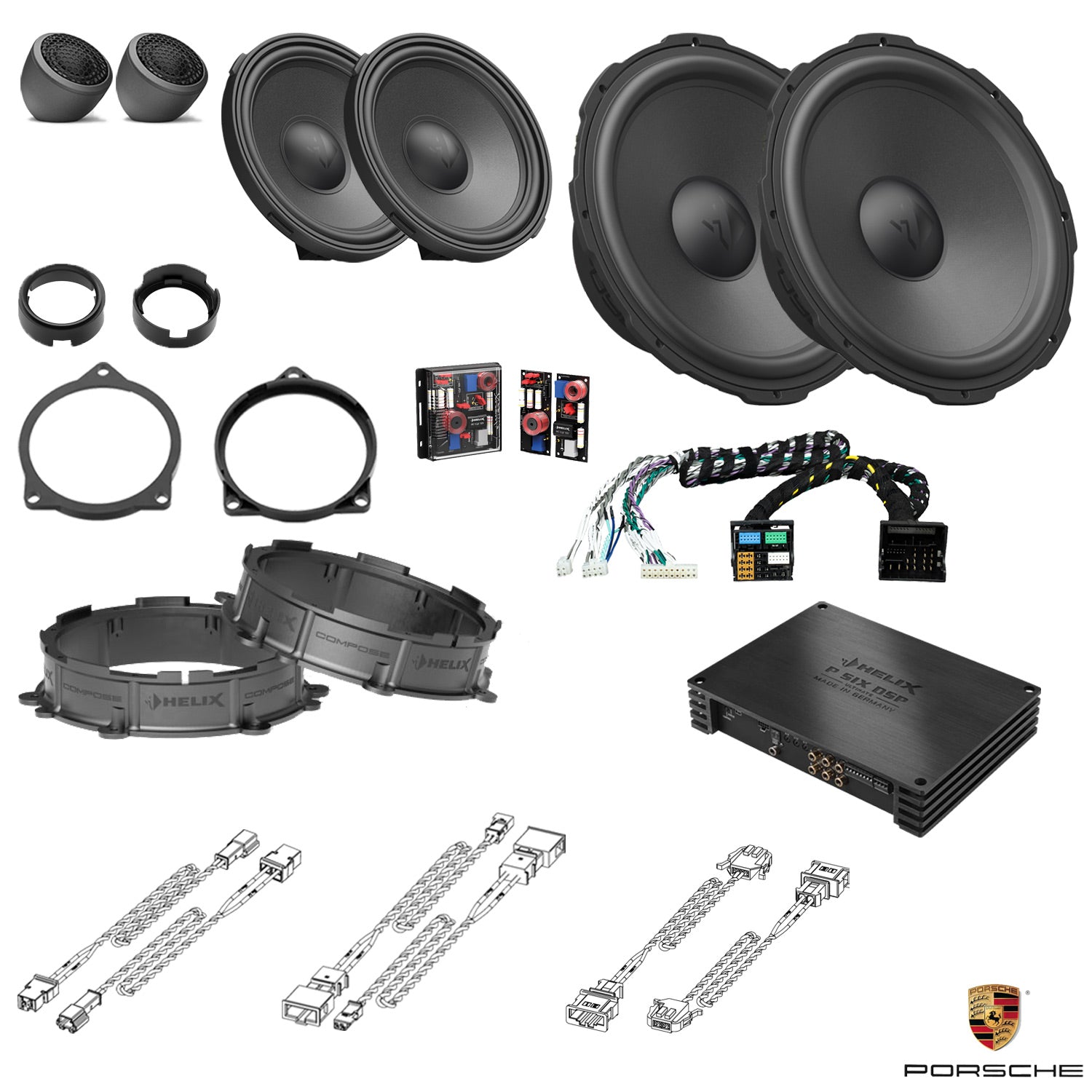 Porsche Taycan - Front Speaker DSP Amplified Package | HELIX Ci7