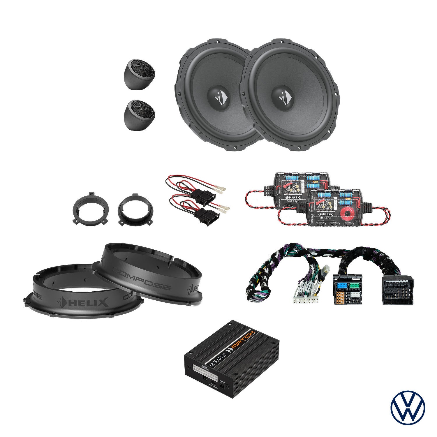 VW Golf 8 - Front Speaker DSP Amplified Package | HELIX Ci3