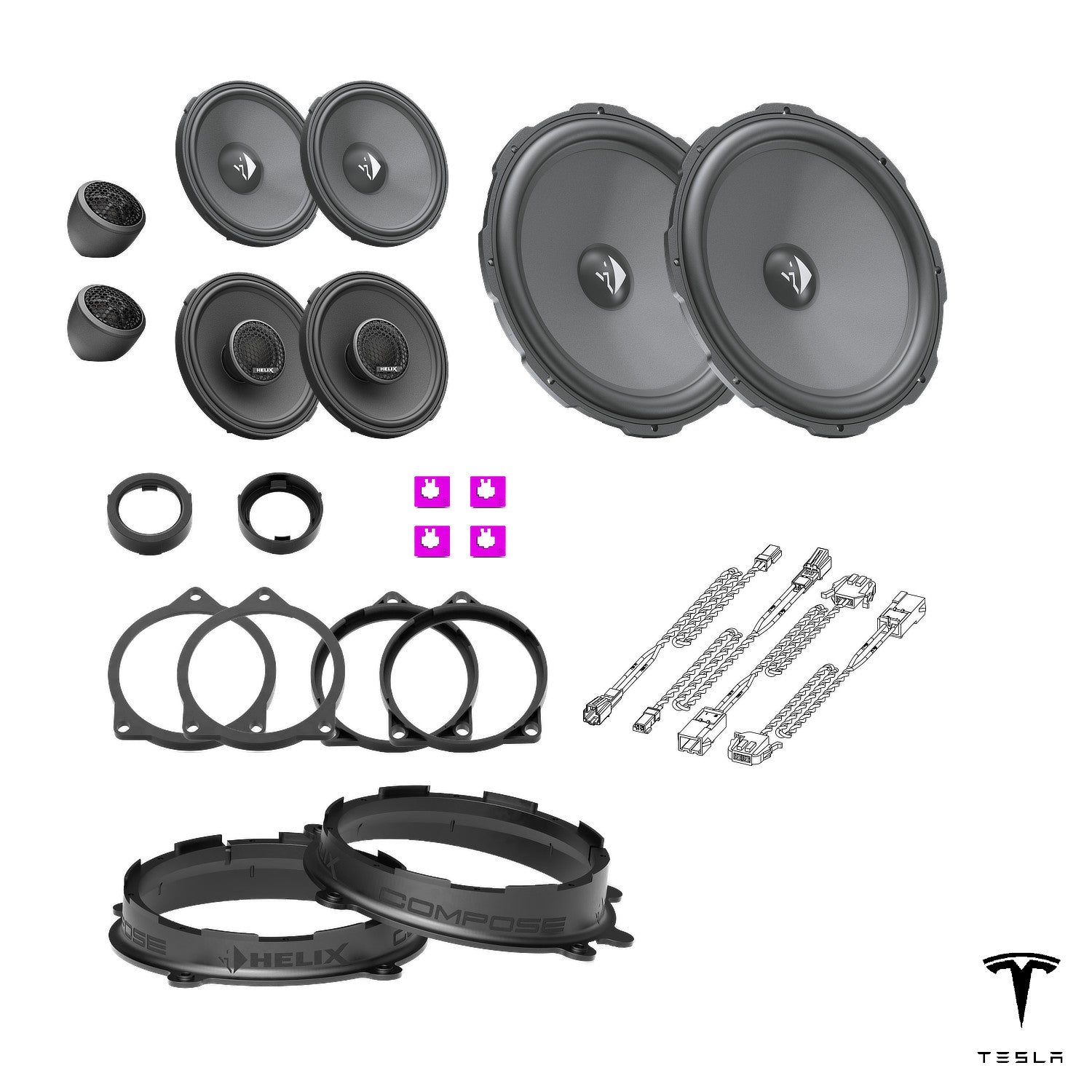 Tesla Model 3 LR/Performance Premium Audio - Speaker Upgrade Package | HELIX Ci3