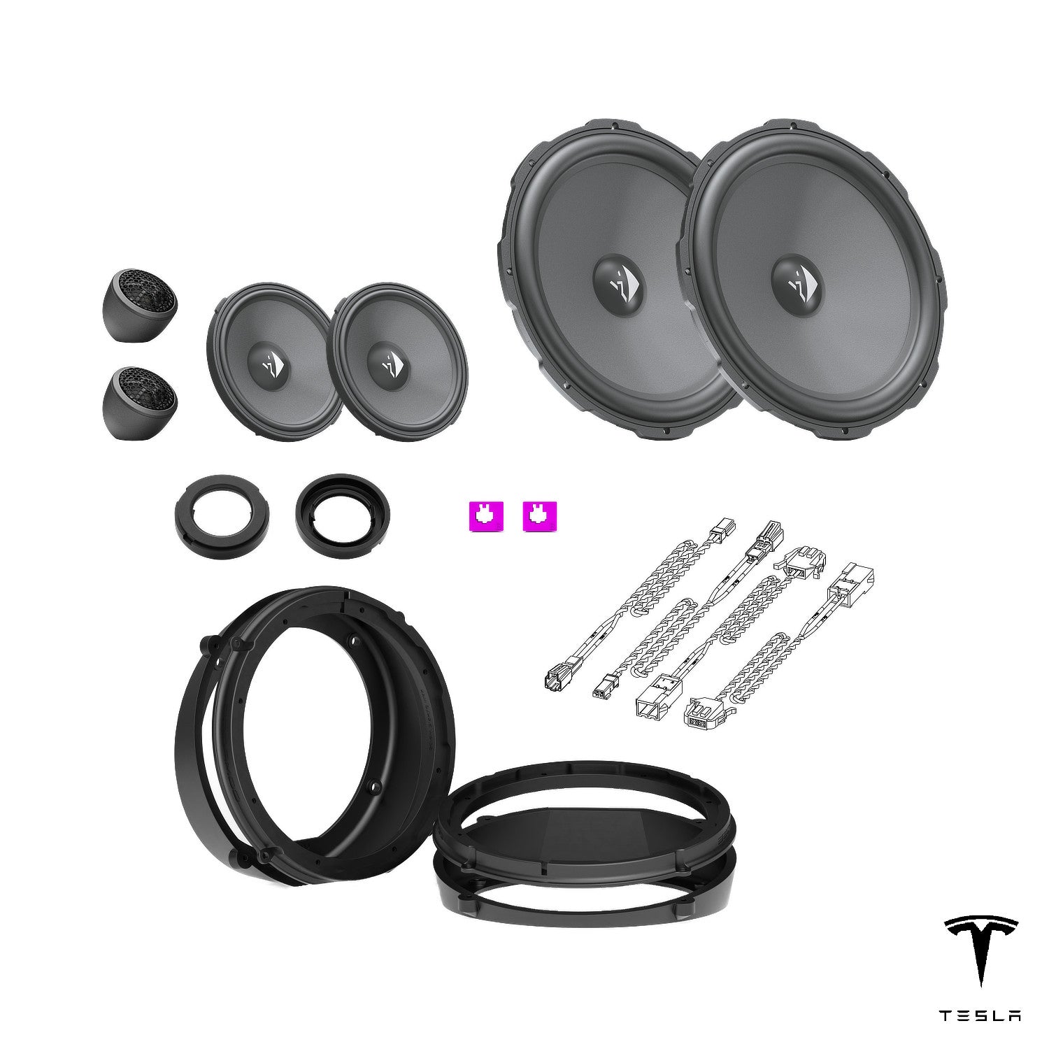Tesla Model X 90D/100D (P90D/P100D) Premium Audio - Front Speaker Upgrade Package | HELIX Ci3