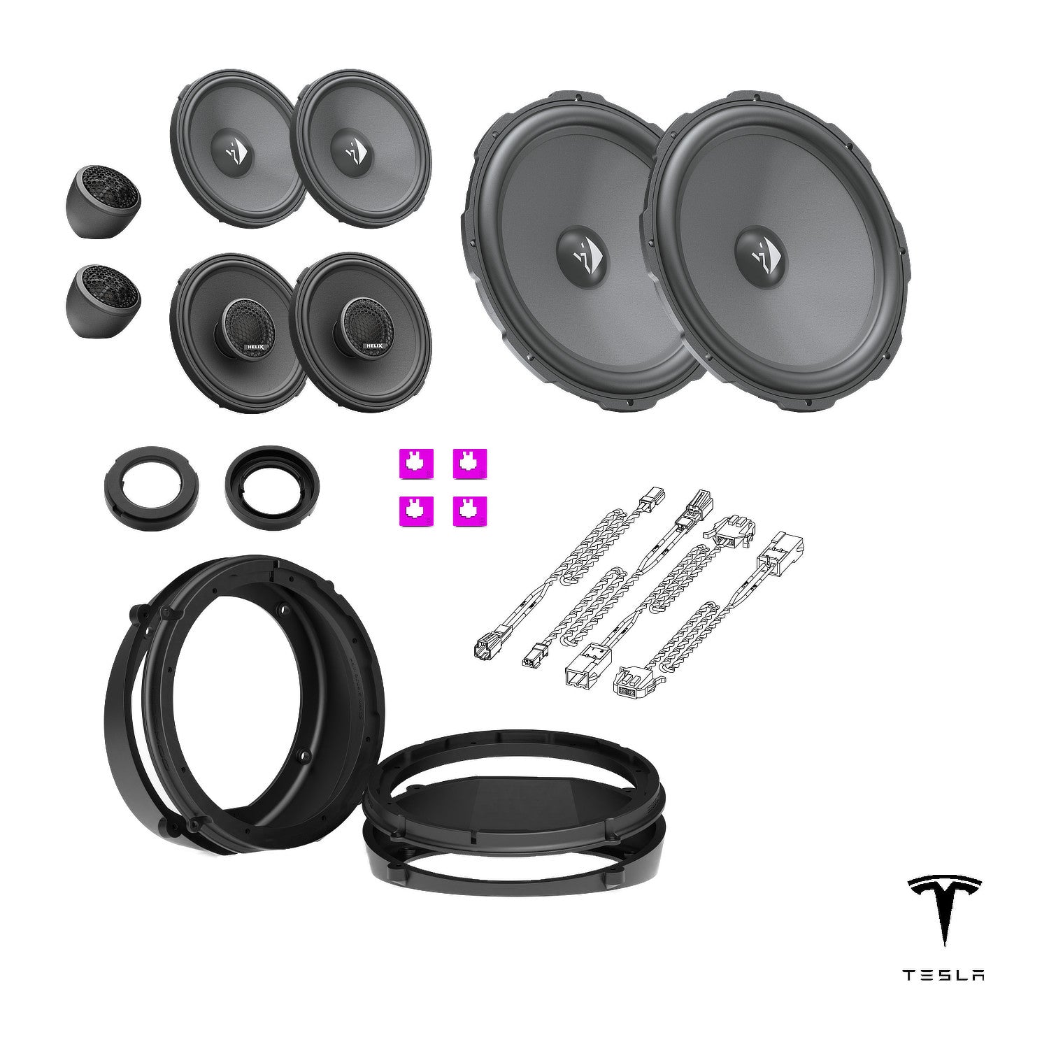 Tesla Model X 90D/100D (P90D/P100D) Premium Audio - Speaker Upgrade Package | HELIX Ci3