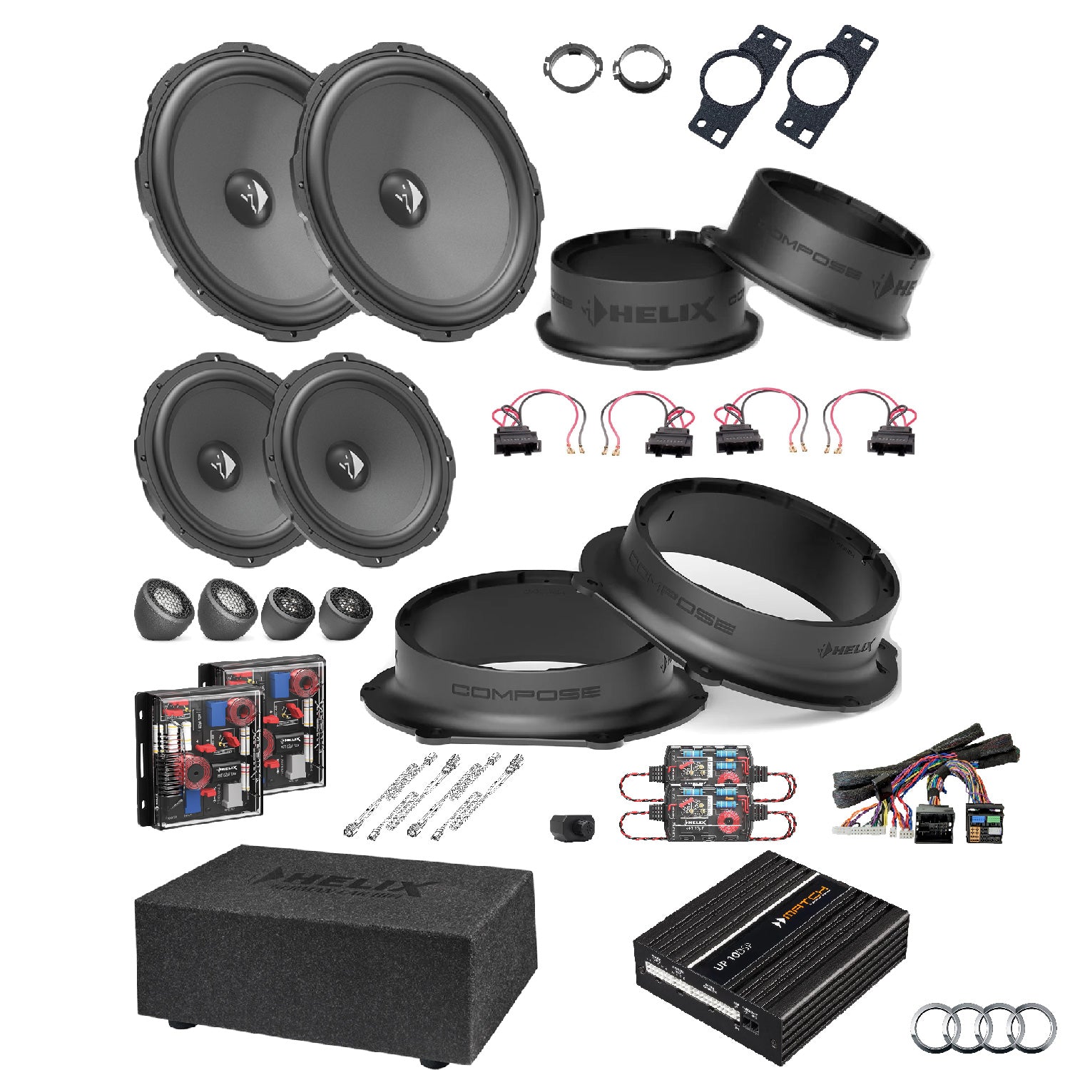 Audi Q8 4M AudiSound - Active Speaker & Subwoofer DSP Amlified Package | HELIX Ci3/Ci5