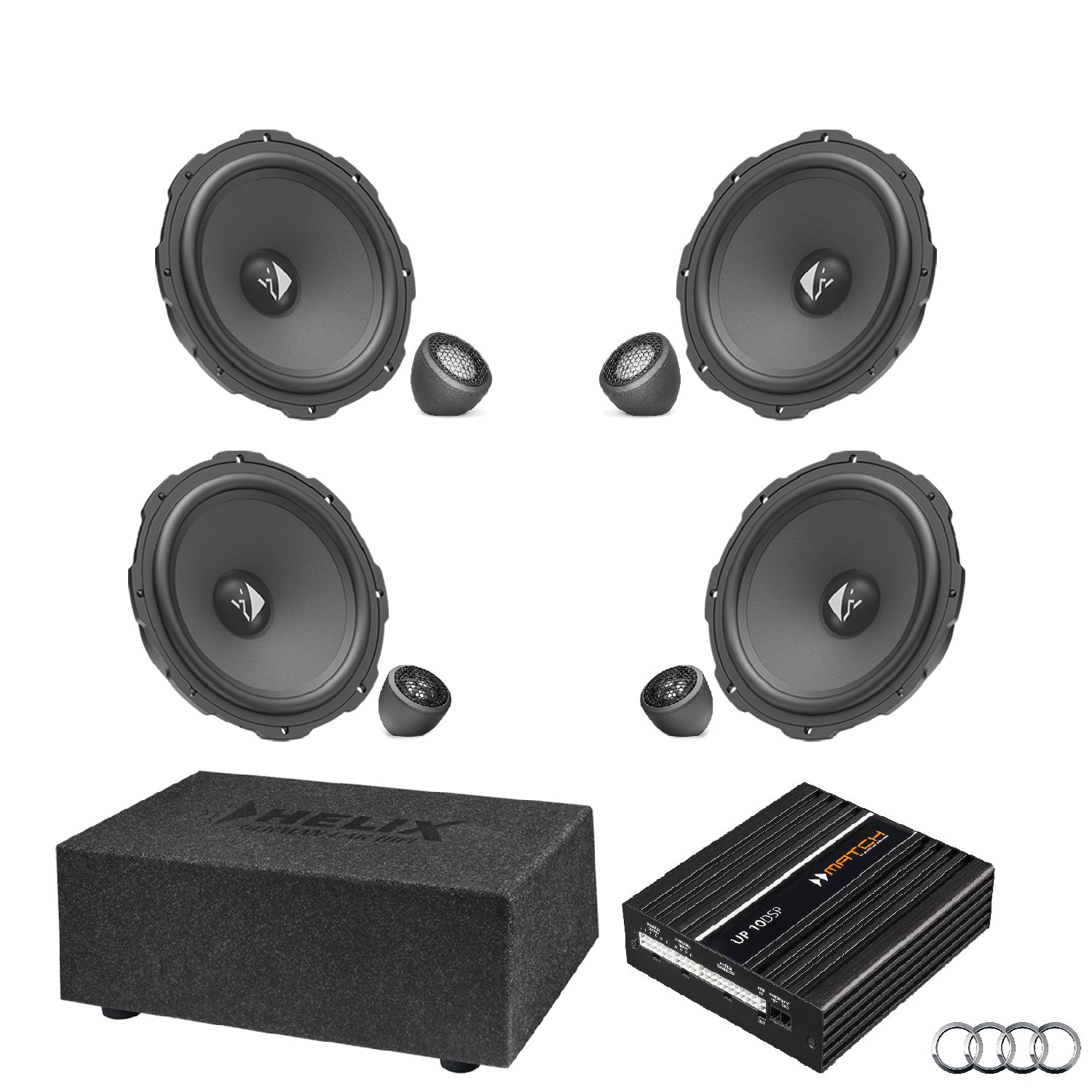 Audi Q4 e-tron AudiSound - Active Speaker & Subwoofer DSP Amlified Package | HELIX Ci3/Ci5