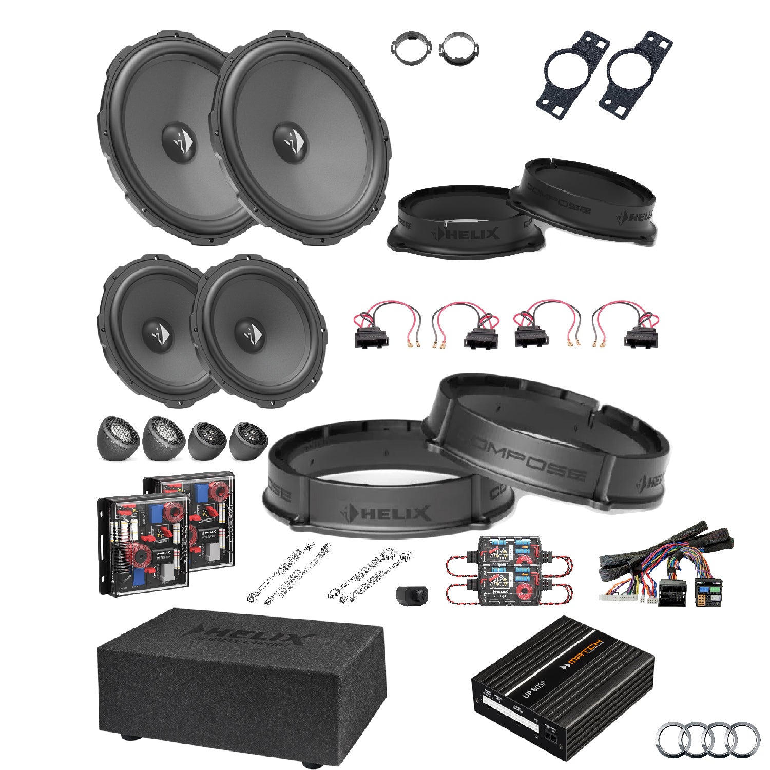 Audi A6 C8 AudiSound - Speaker & Subwoofer DSP Amlified Package | HELIX Ci3/Ci5