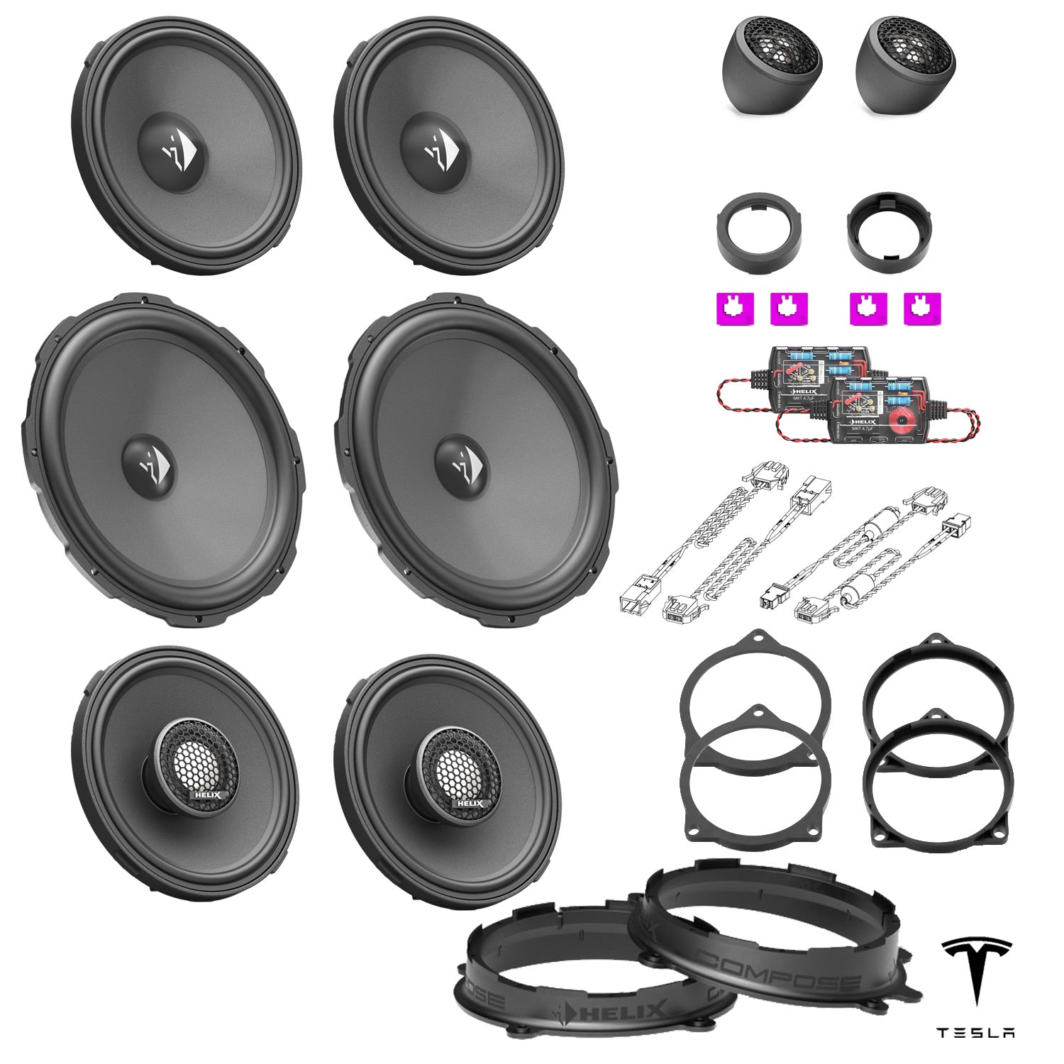 Tesla Model Y Legacy (AMD Ryzen) - Speaker Upgrade Package | HELIX Ci3