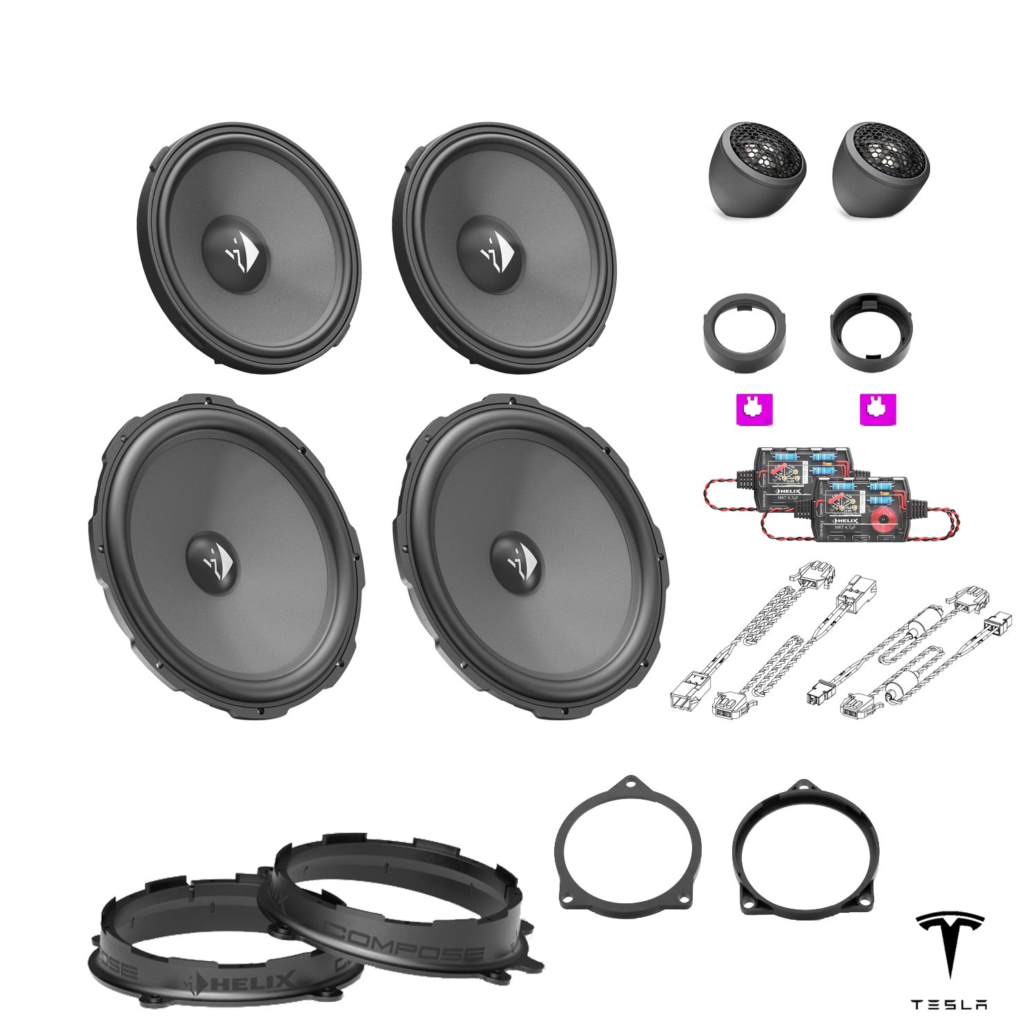 Tesla Model Y Legacy (AMD Ryzen) - Front Speaker Upgrade Package | HELIX Ci3