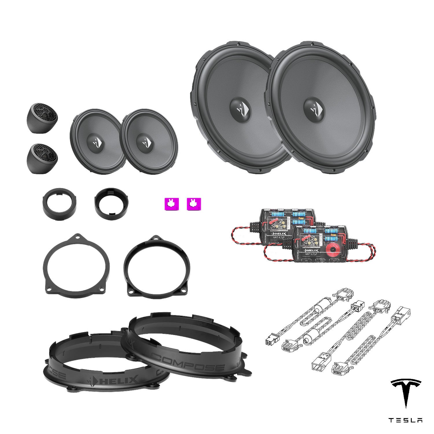 Tesla Model Y Legacy (AMD Ryzen) - Front Speaker Upgrade Package | HELIX Ci3
